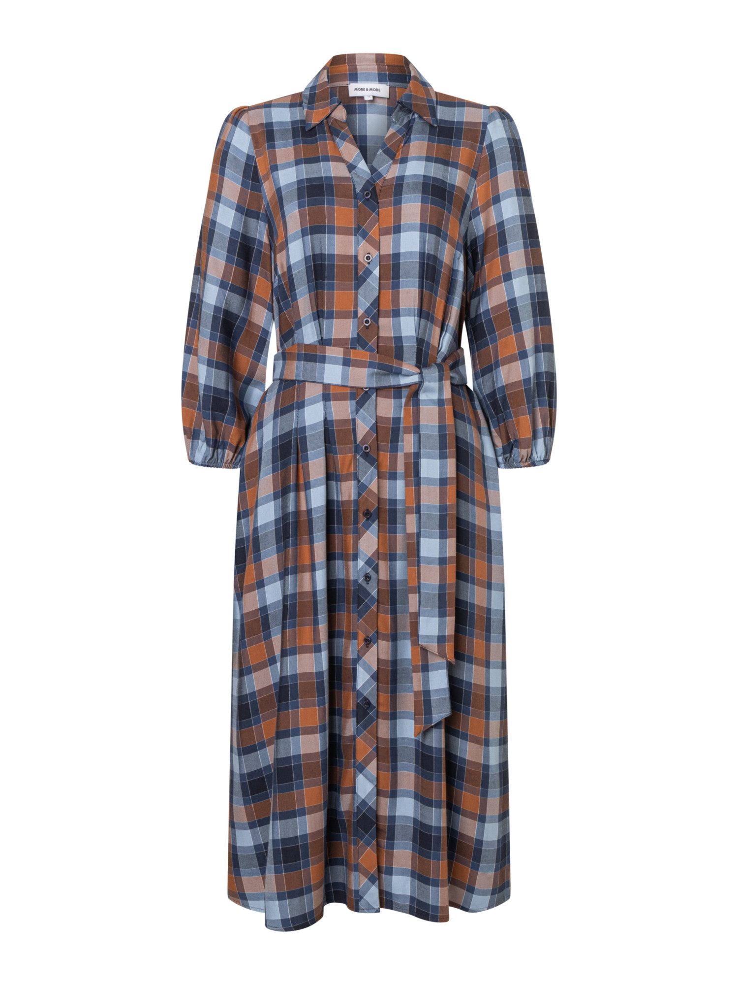MORE&MORE Blusenkleid feminines Casual-Karokleid