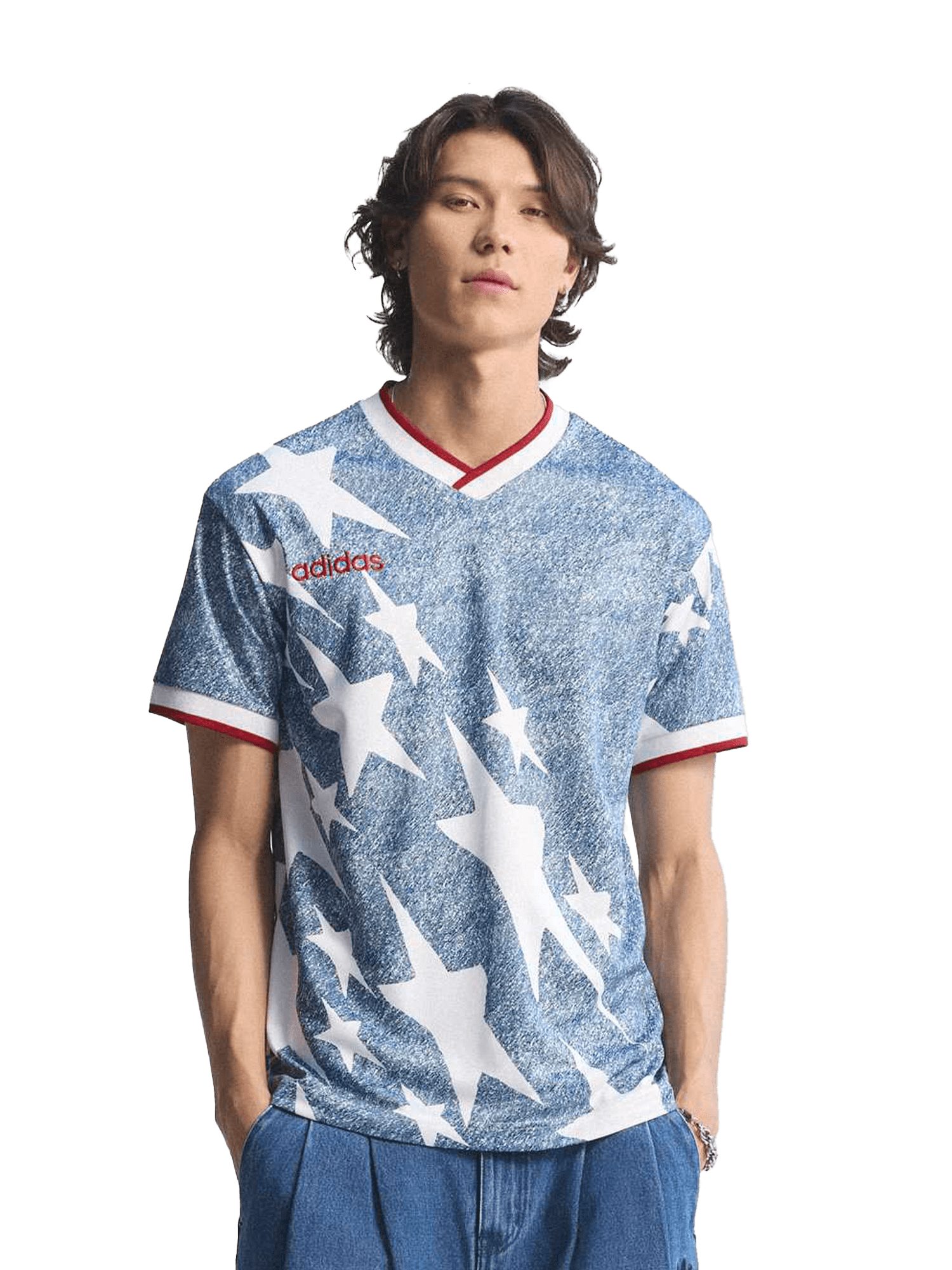 adidas Performance Fußballtrikot FC Bayern München, Trikot Denim Graphic, Herren, Blau