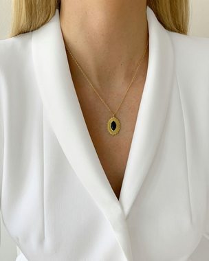 DANIEL CLIFFORD Kette mit Anhänger 'Mara' Damen Halskette Silber 925 vergoldet 18k Gold mit Anhänger (inkl. Verpackung), Kettenlängen 38 cm - 43 cm