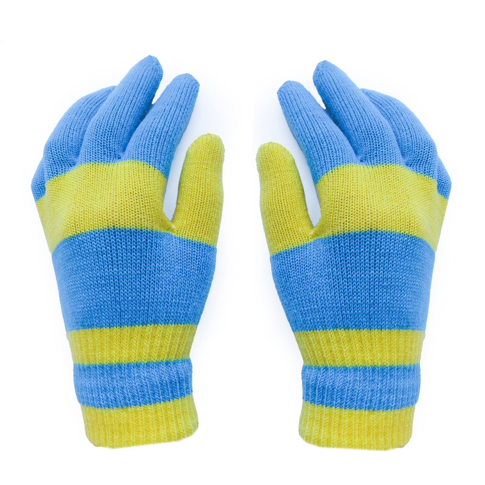 Sonia Originelli Strickhandschuhe Kinderhandschuhe gestreift Farben können abweichen, Onesize gelb