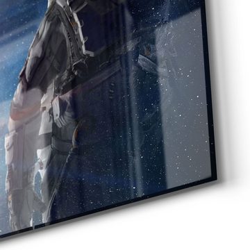 DEQORI Magnettafel 'Kosmonaut vor Erdball', Whiteboard Pinnwand beschreibbar