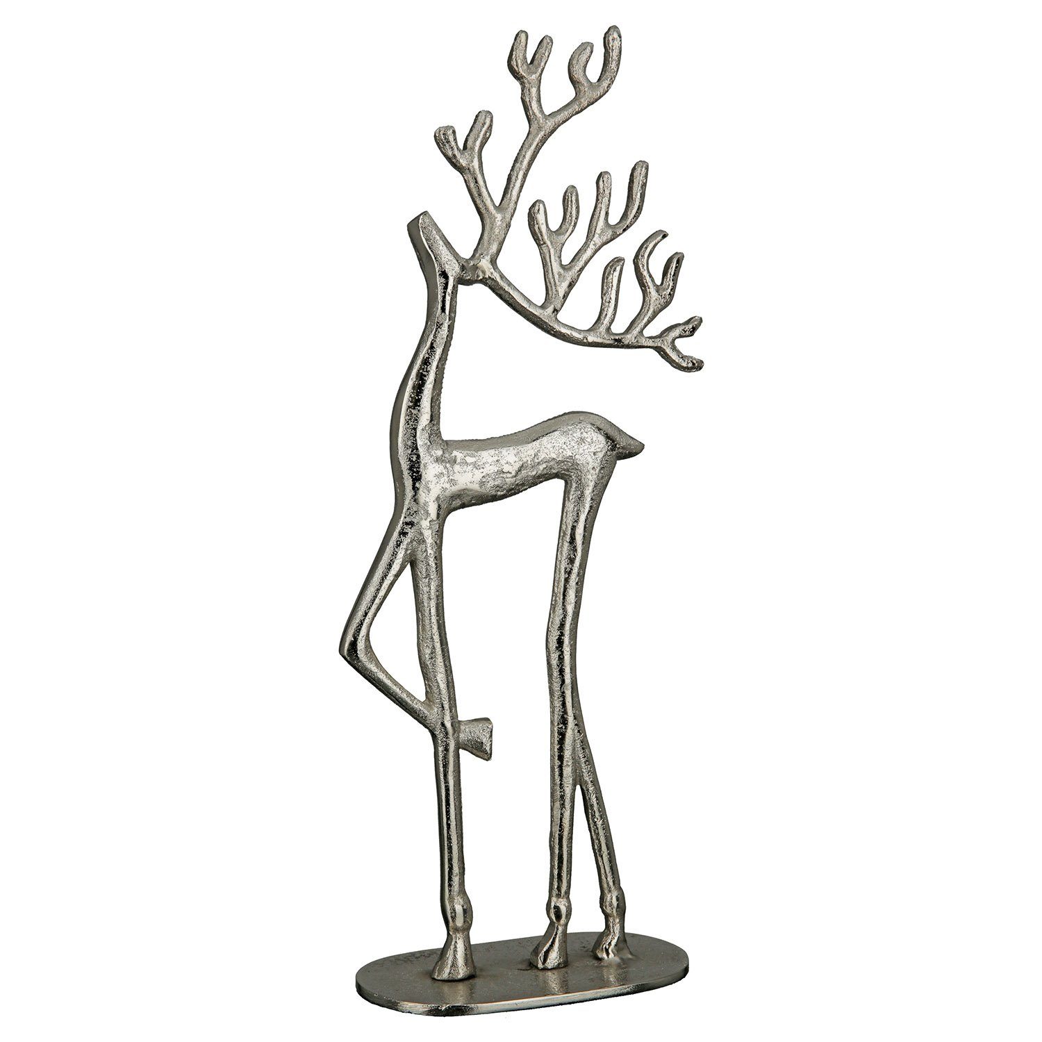 Dekofigur NORDY Figur - silber - Aluminium - H. 52cm x B. 22cm - Skulptur