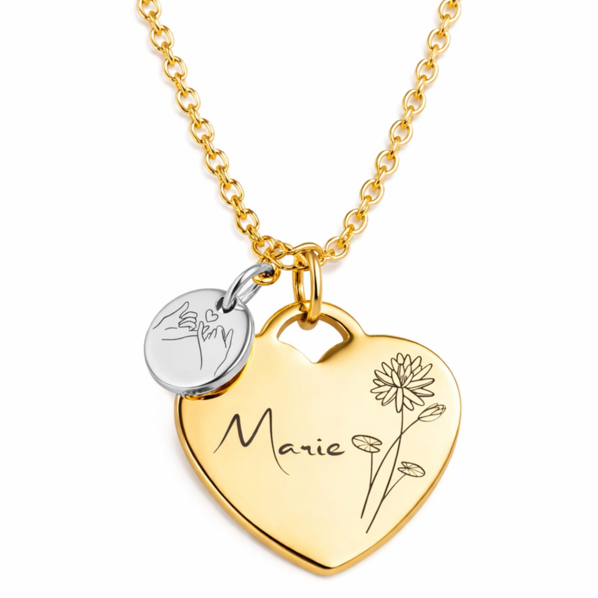 BS Schmuckdesign Kette mit Anhänger mit Gravur Damen Halskette personalisie günstig online kaufen