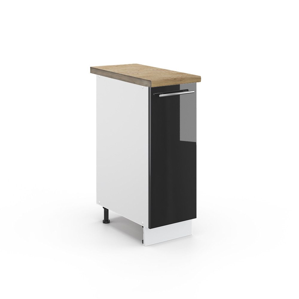 Vicco Apothekerschrank Fame-Line Anthrazit Hochglanz/Weiß 30 cm AP Eiche günstig online kaufen