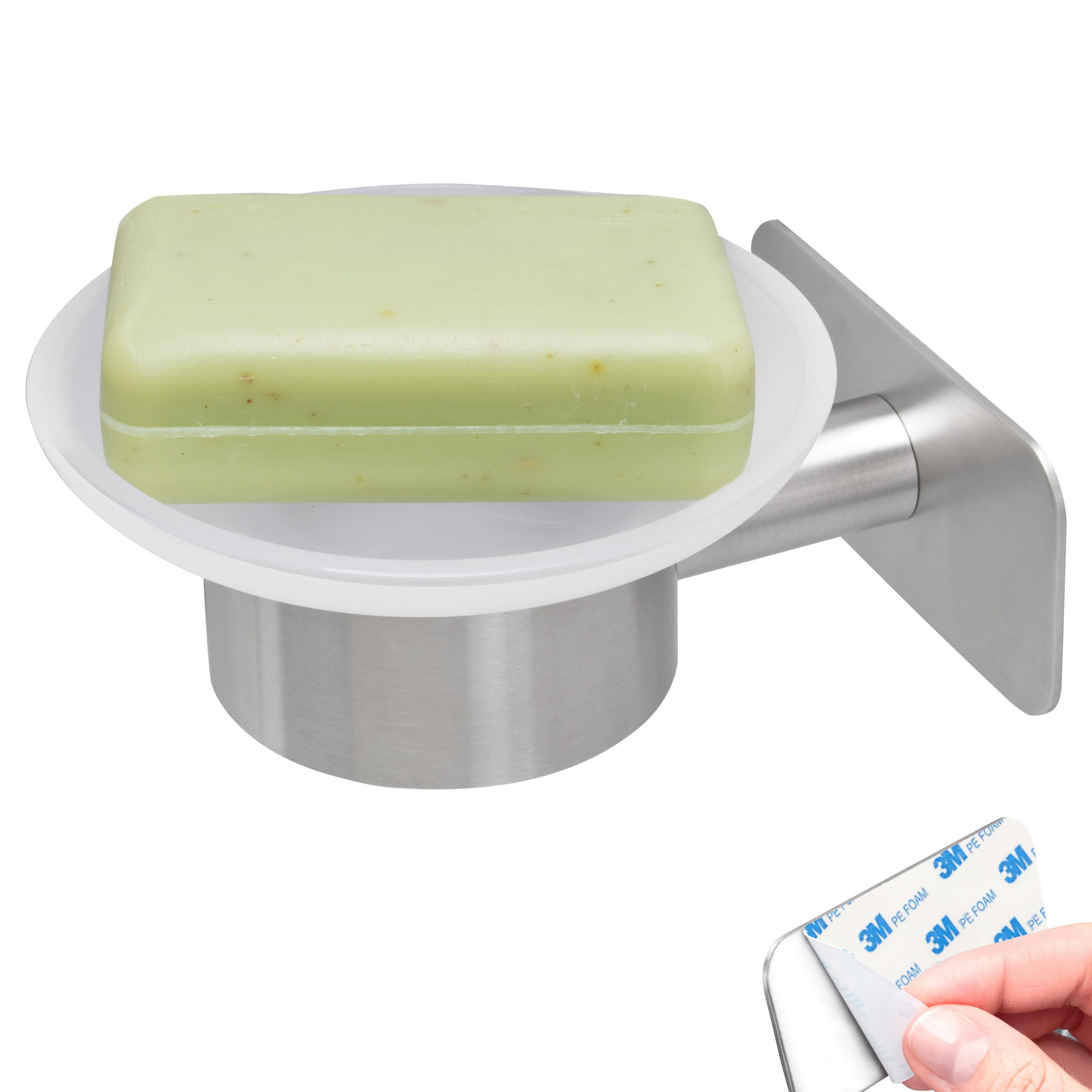 bremermann Seifenschale Bad-Serie PIAZZA TAPE - mit Klebepad, aus Glas und günstig online kaufen