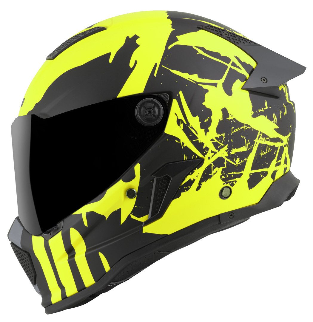 Bogotto Motorradhelm Rapto Demon Helm, Vorbereitet Für Kommunikationssystem,geeignet Brillenträger,vorbe
