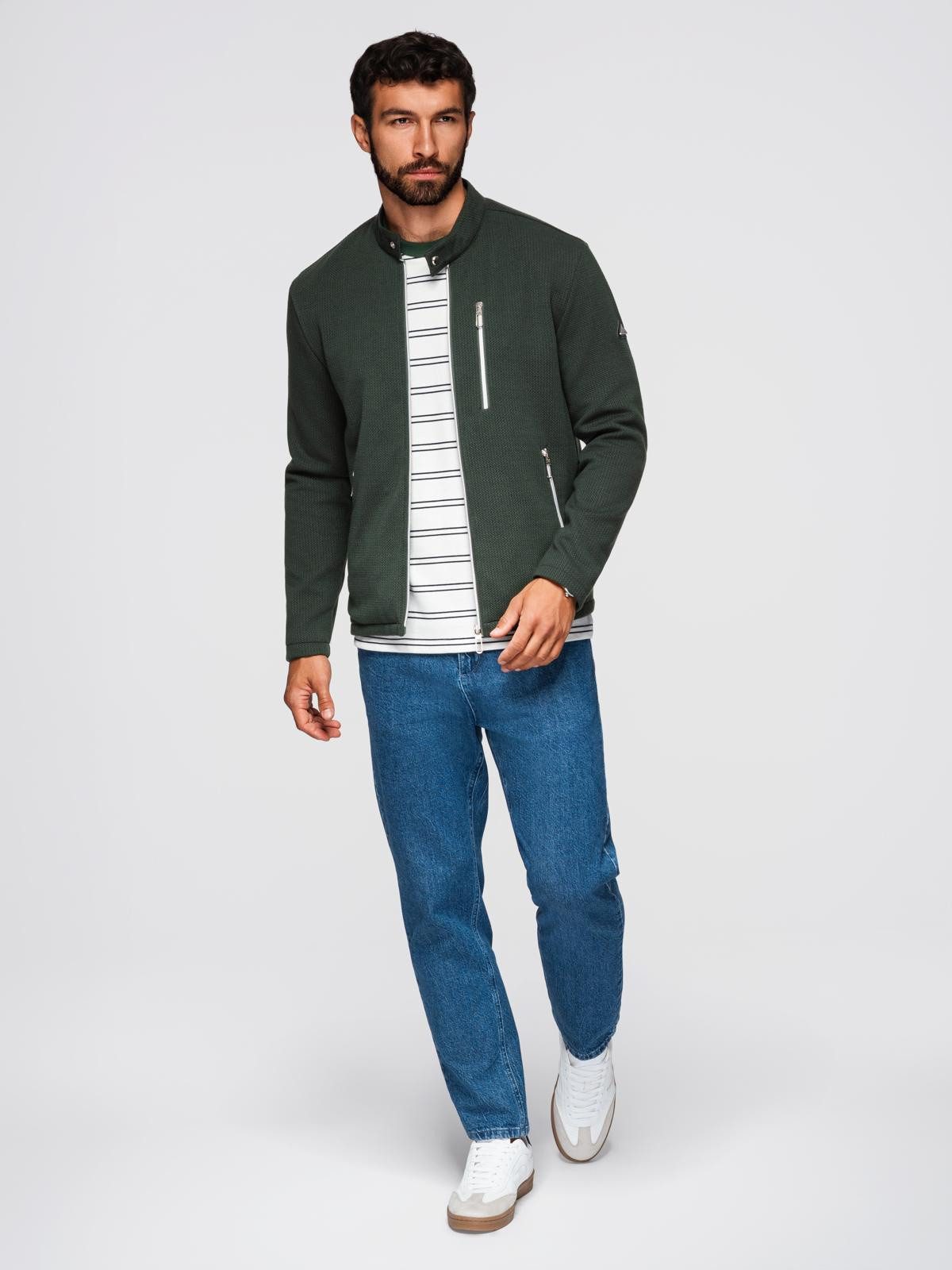 Bikerjacke Bikerjacke mit Stehkragen