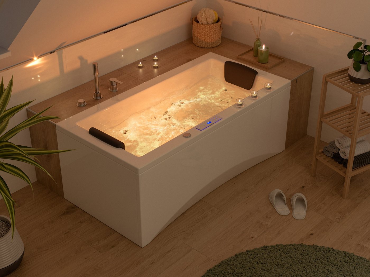 Thumbnail - Magnolia Home Whirlpool Rechteck Whirlpool Unity 150x75 Made in Germany 22 Düsen Befüllung Übe