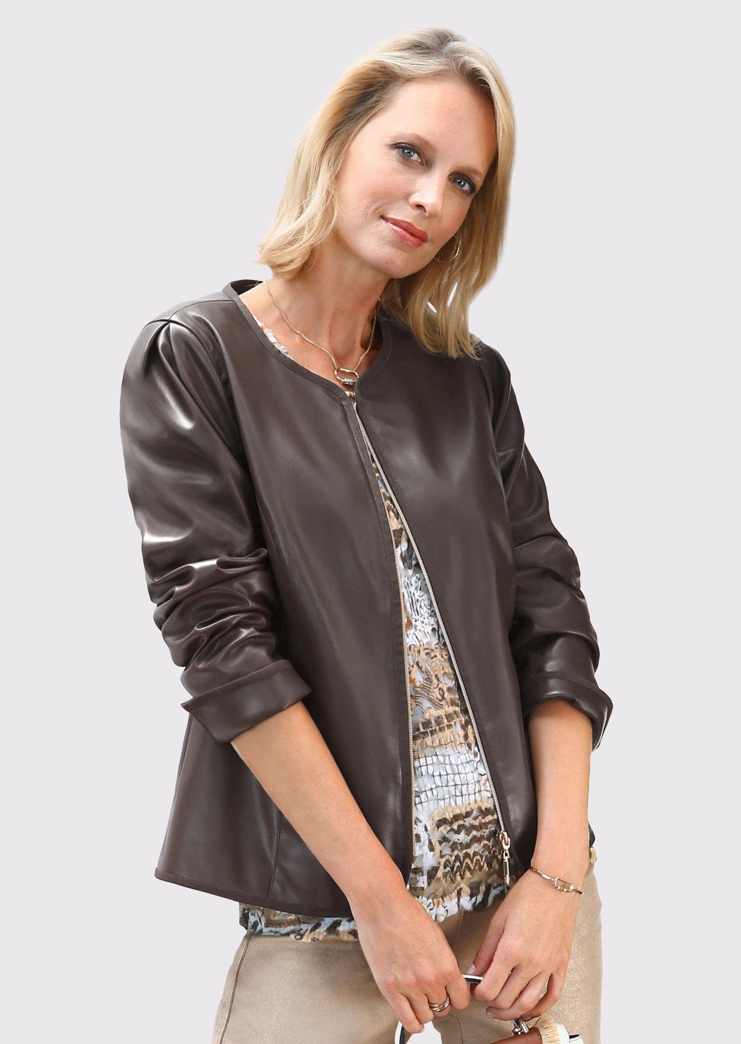 GOLDNER Lederimitatjacke Ausdrucksstarke Lederimitatjacke mit supersoftem Griff