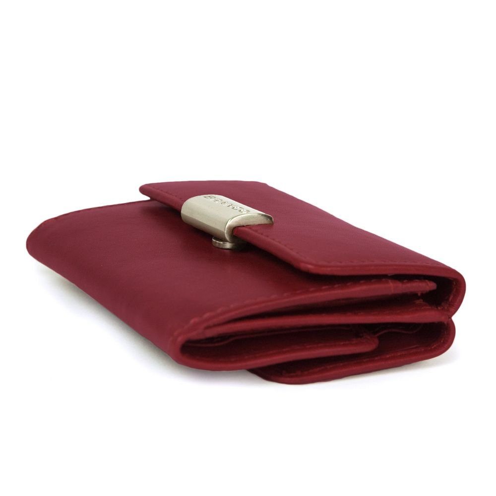 BRANCO Mini Geldbörse Kleine Damen-Geldbörse / Portemonnaie, Leder, Braun, Branco 12032