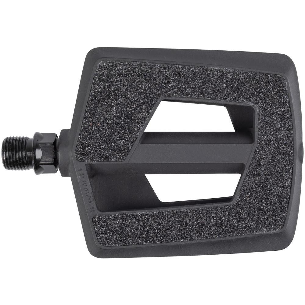 M-Wave Plattformpedale M-WAVE Steady Flat Fahrradpedal schwarz 1 Paar - Antirutschpedal aus T