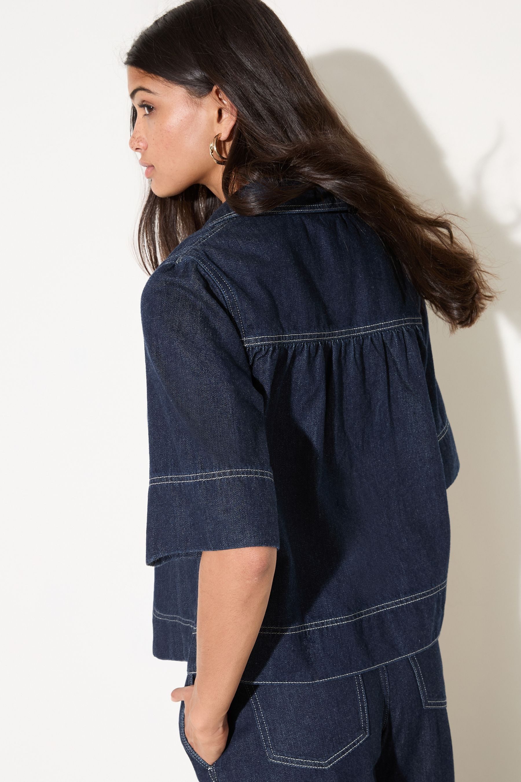 Friends Like These Jeansbluse Friends Like These Denim-Oberteil mit Kragen günstig online kaufen