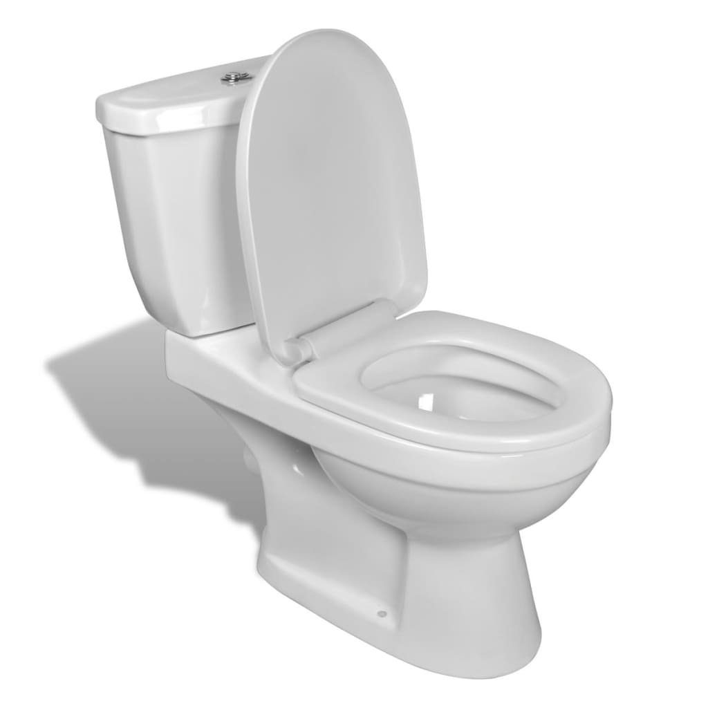 Tiefspül-WC KomplettSet, Abgang senkrecht, Doppelspülmechanismus Design