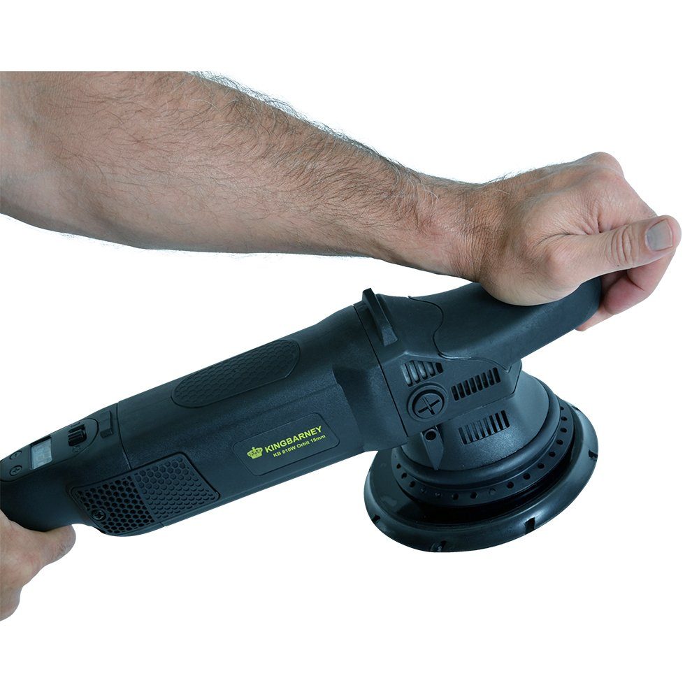 Duke-Handel Eccentric Polisher, Car Polisher, Sander, 810 Watt, 15 mm Stroke (XL), 1650 min. RPM, 4800 max. RPM, (30-piece set, including extensive polishing and sanding accessories), without battery and charger, suitable for right- and left-handed users