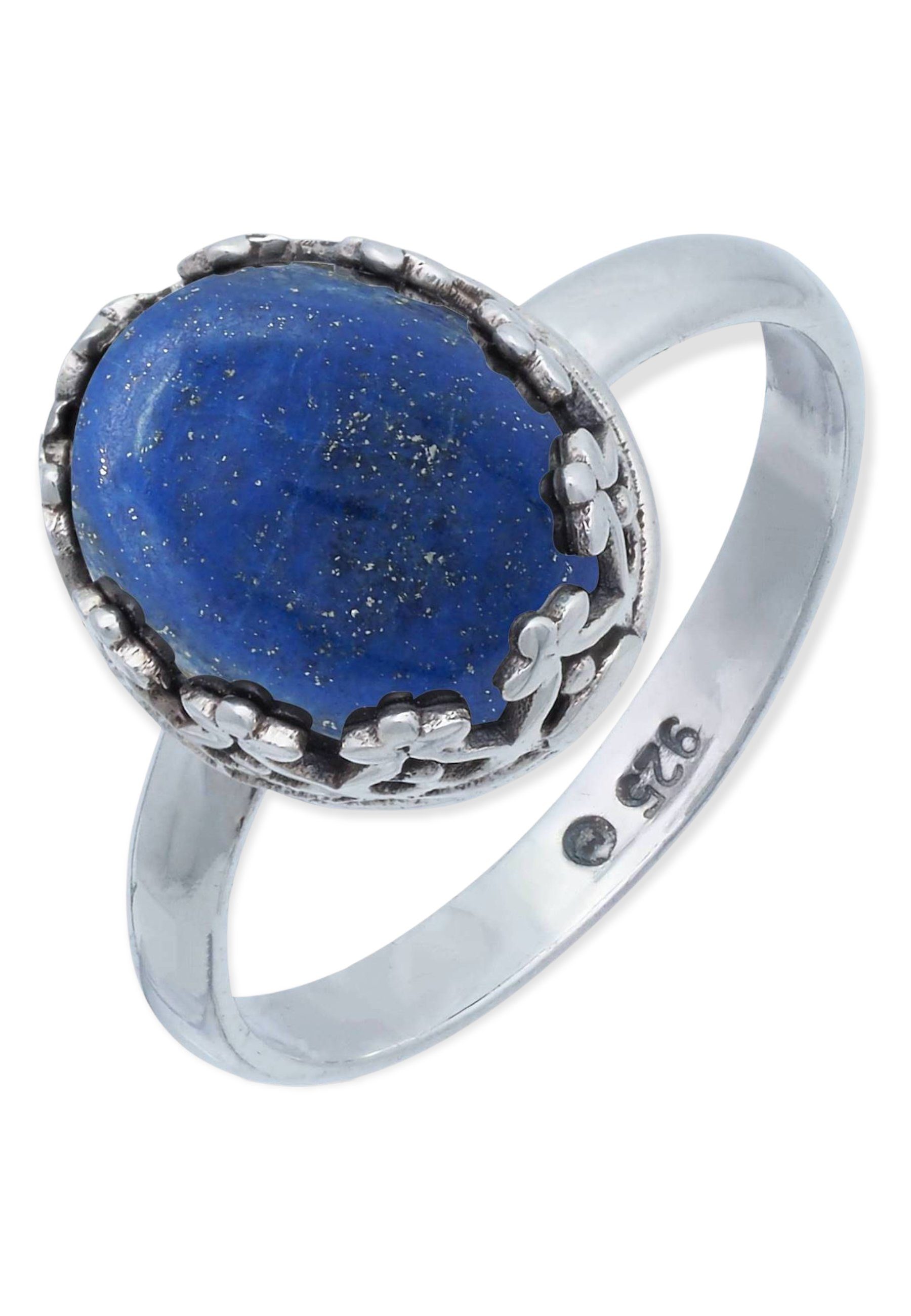 mantraroma Silberring 925er Silber mit Lapis Lazuli