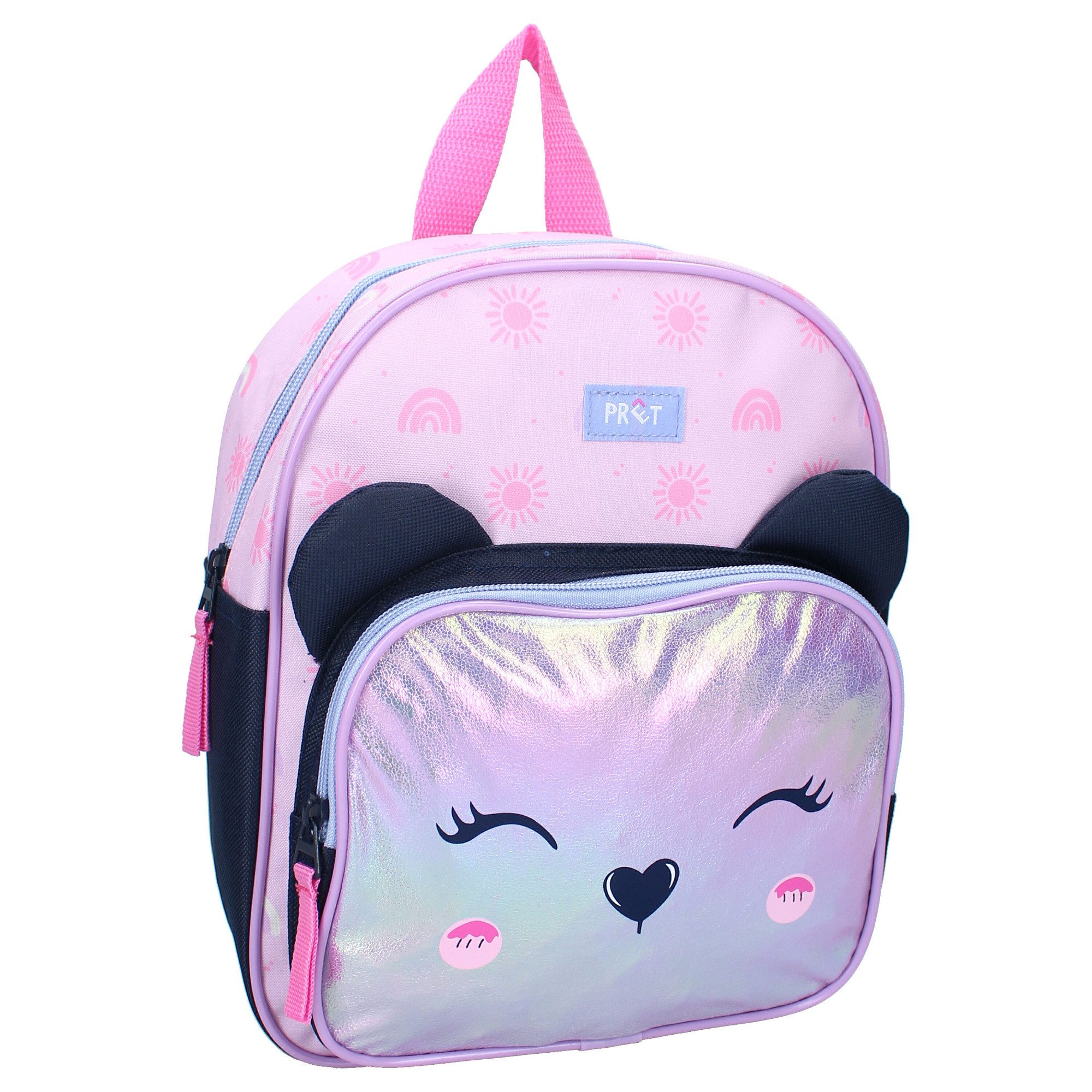 Kinderrucksack Prêt Rucksack Giggle – Süßer Kinder-Rucksack mit Katzengesicht
