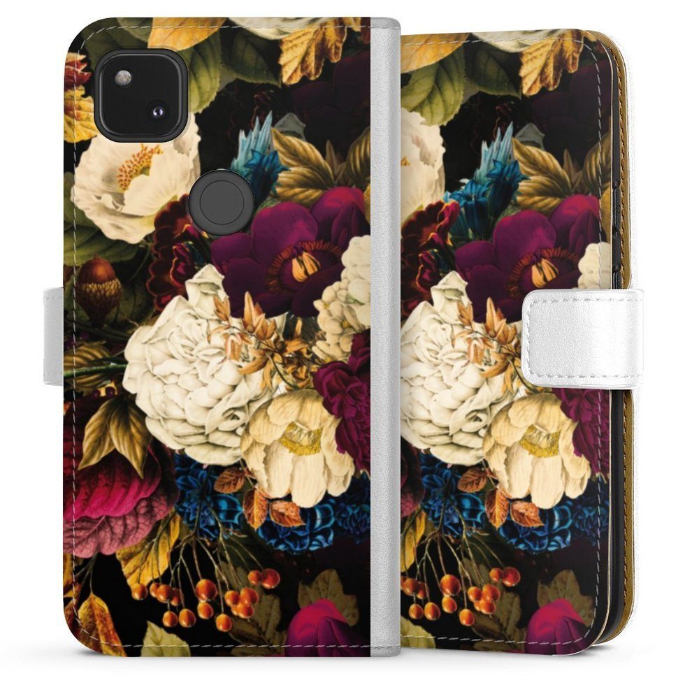 Handyhülle Vintage Blumen Muster Dark Vintage Flowers