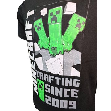 Minecraft T-Shirt Creeper Jungen Gamers Kurzarmshirt Gr. 116-152 cm