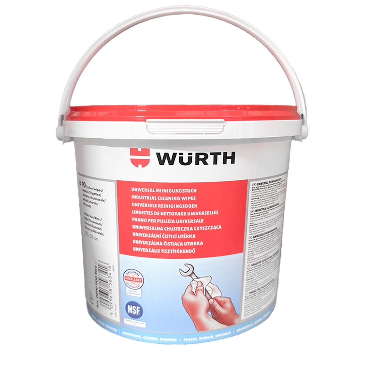 Würth Würth 0890900902 Universal-Reinigungstücher UNI 90 Stück Eimer Reinigungstücher (1-tlg)