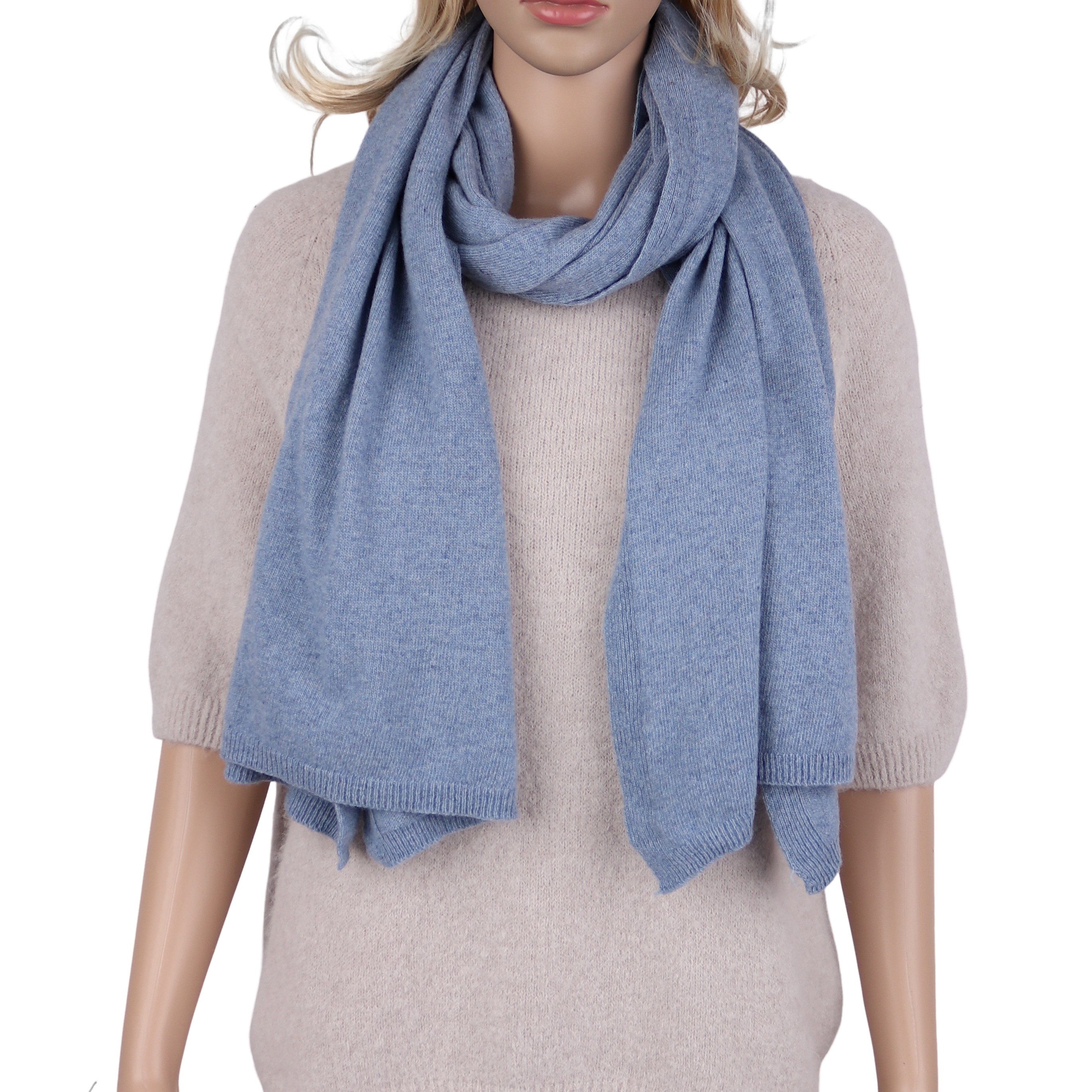 MIRROSI Kaschmirschal Damen Strickschal, Made in Italy 5% Kaschmir, Damen Langes Halstuch ideal für Herbst und Winter ca. 200x60cm