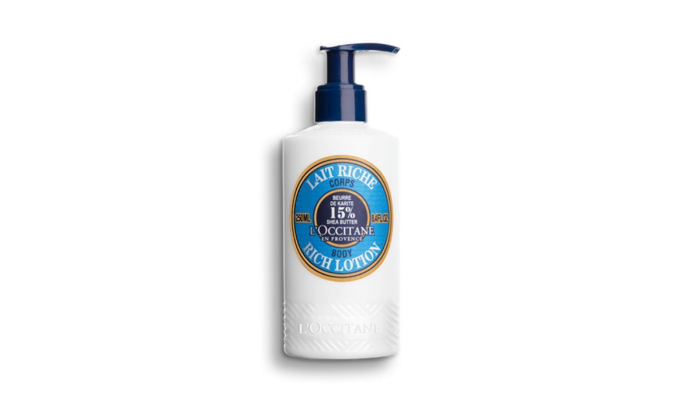 L'OCCITANE Bodylotion Sheabutter Reichhaltige Lotion 250ml, mit 15% Sheabutter