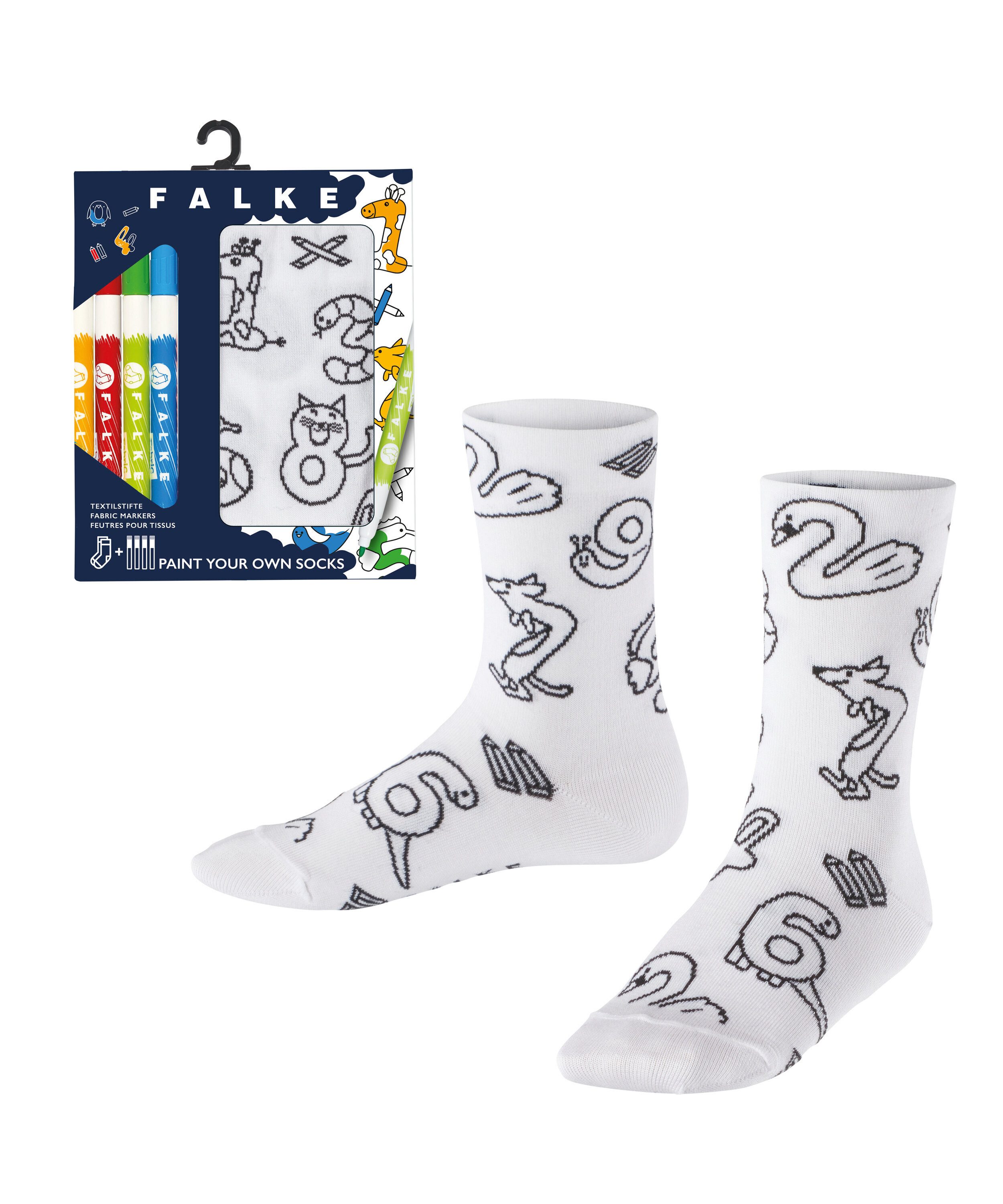 FALKE Socken Animal Number Paint Set Socken zum Ausmalen (1-Paar) zum Ausmalen