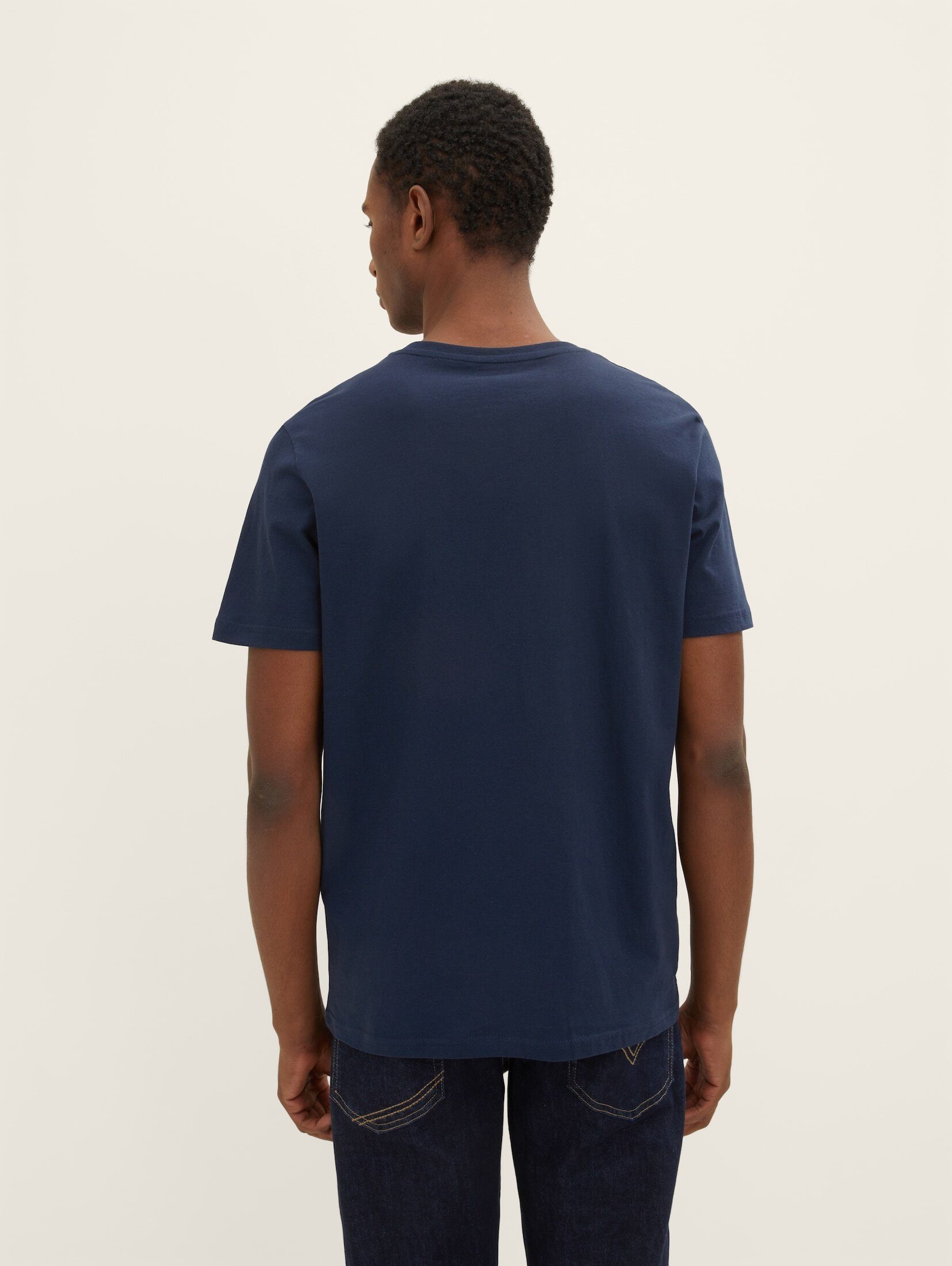 T-Shirt Blue Doppelpack Dark TOM (im T-Shirt Doppelpack) TAILOR