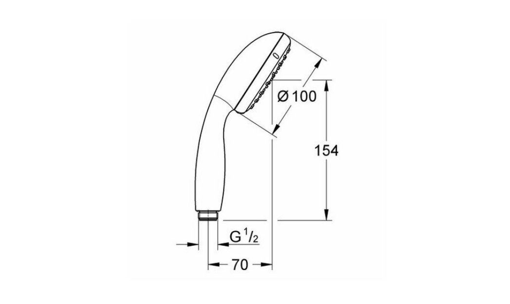 Grohe Handbrause Tempesta 100 2 Stahlarten