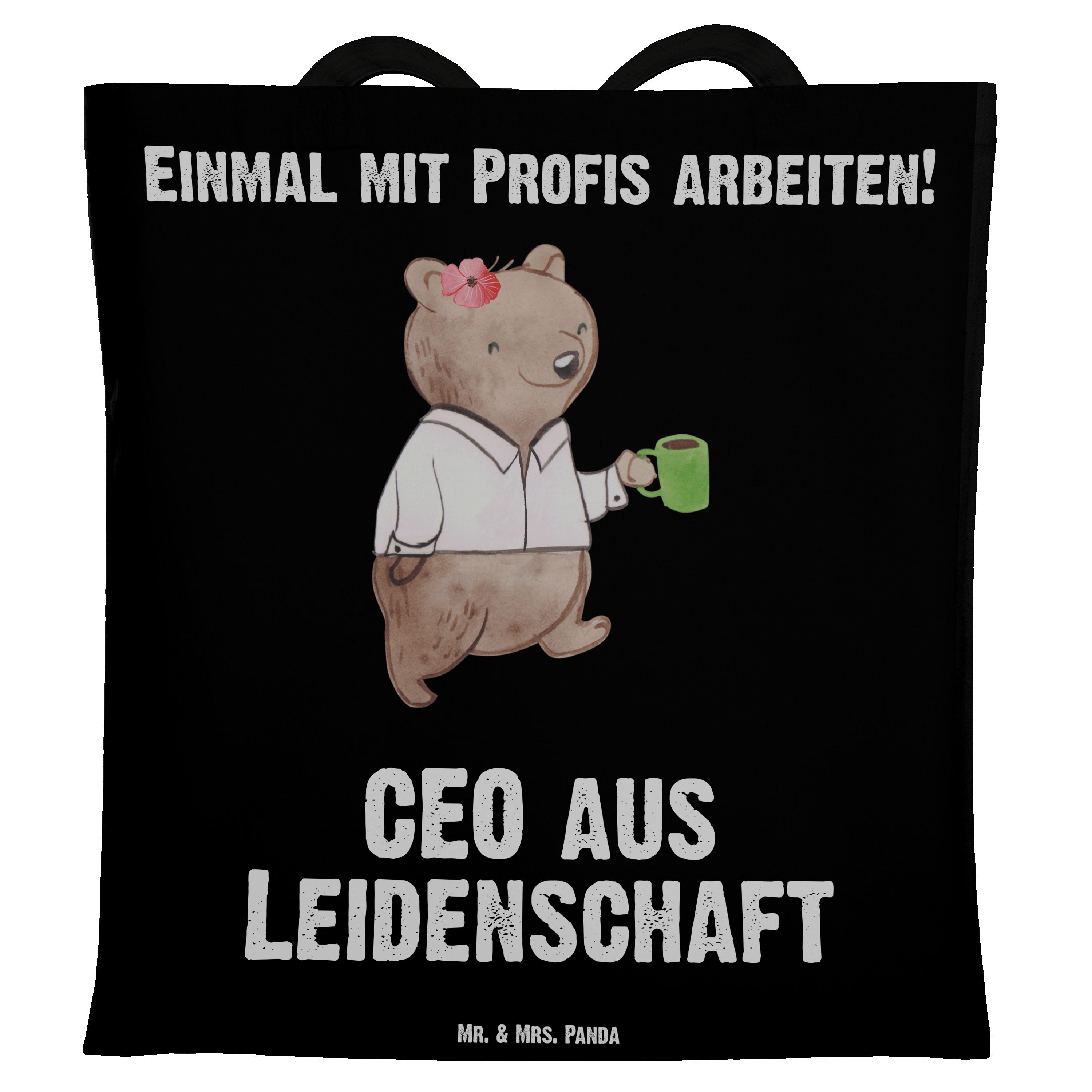 - (1-tlg) Mrs. Firmeninhaber, - Mr. & Schwarz Füh Leiter, Leidenschaft aus Geschenk, Panda Tragetasche CEO