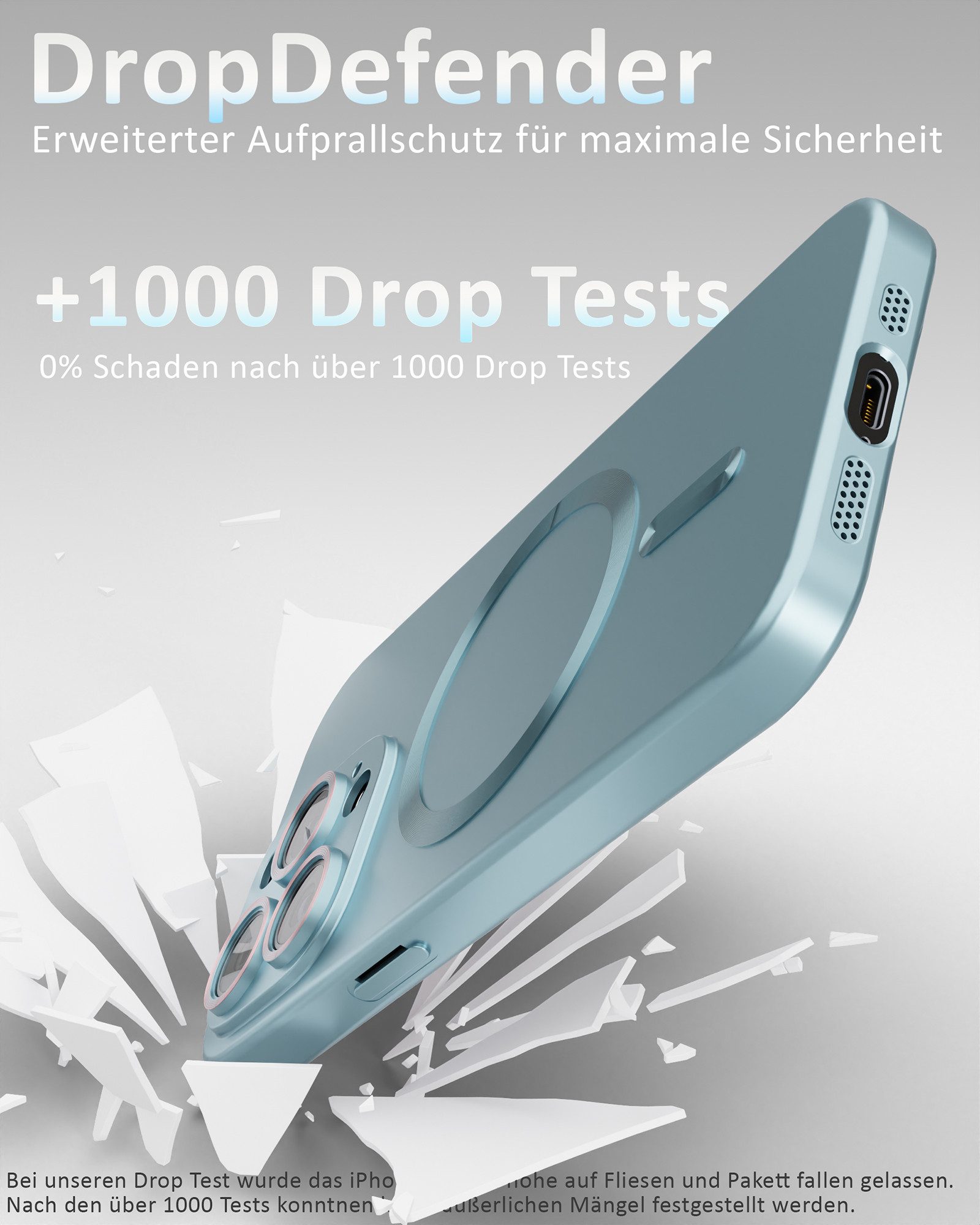 GreenHec Handyhülle Hülle iPhone 16 15 14 13 Pro Max Plus Slim MagSafe Case Dünn Handy 7 Zoll, Cover Bumper Schutzhülle Blau Silber Grau Rose Kameraschutz
