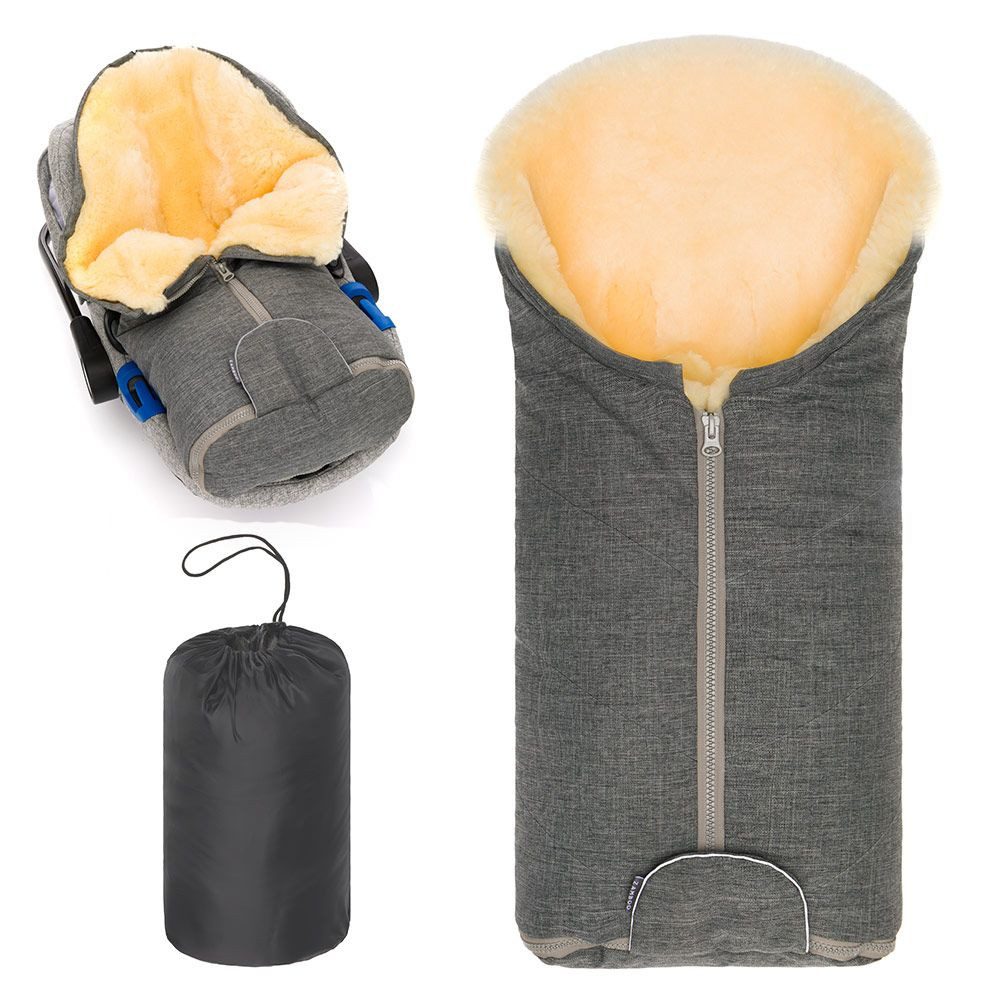 Fußsack Melange Hellgrau