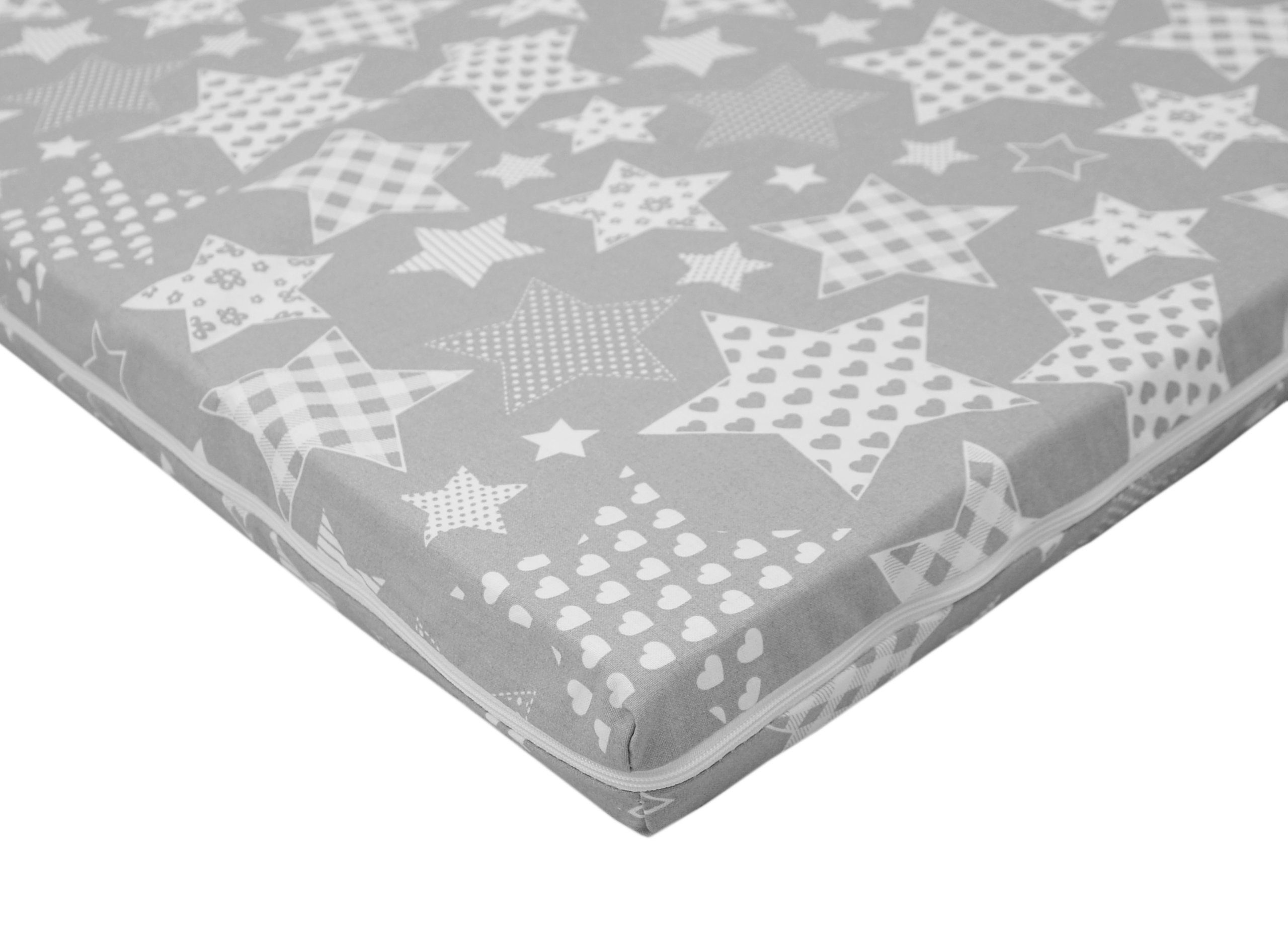 Kindermatratze Babymatratze mit Baumwollbezug, waschbar & rollbar–Allergikergeeignet, Best for Kids, 6 cm hoch, (Set), 60x120 cm, Bezug aus Baumwolle, Hergestellt in der EU