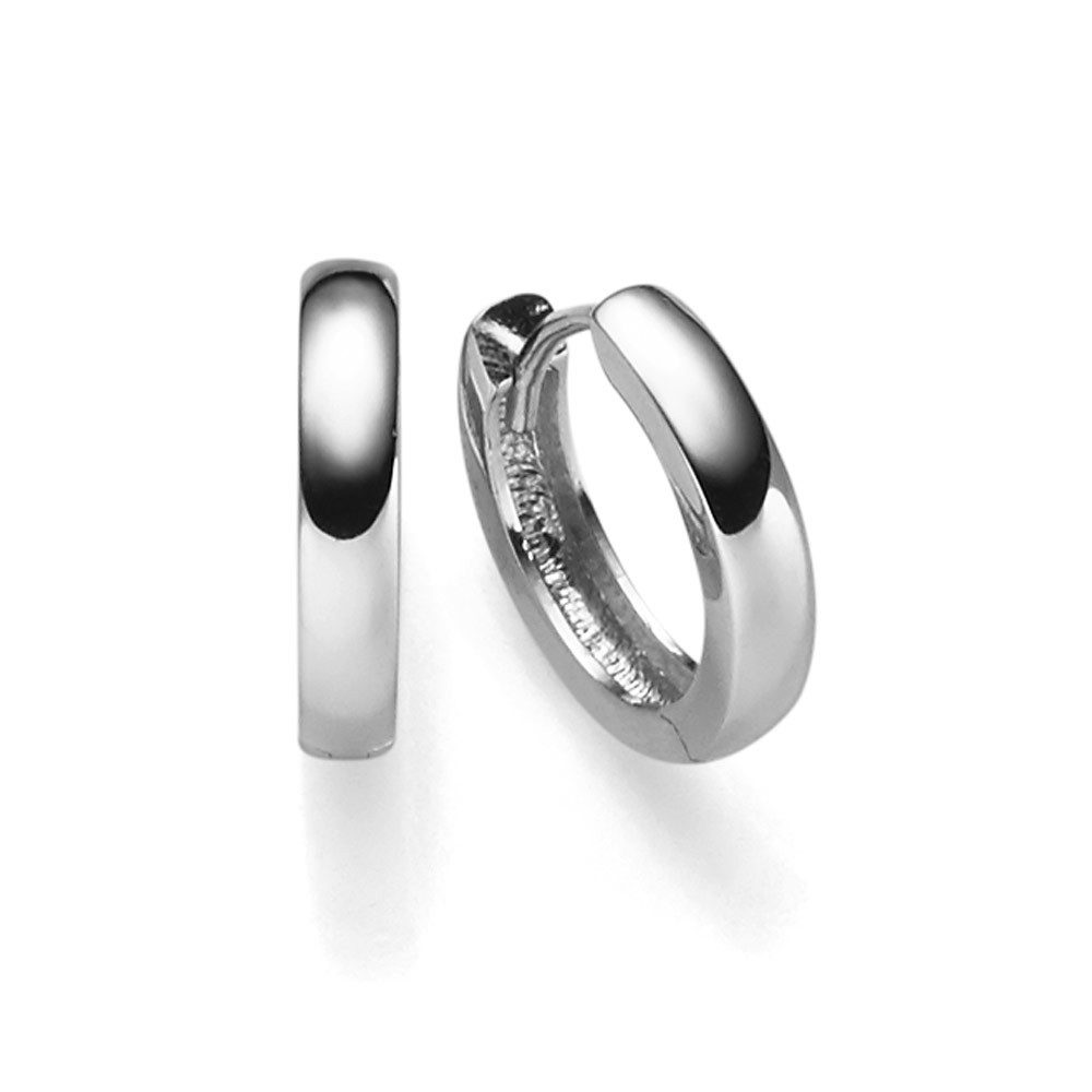 Schmuck Krone Paar Creolen Creolen 2,5x13,5mm aus 585 Weißgold, schlicht, G günstig online kaufen