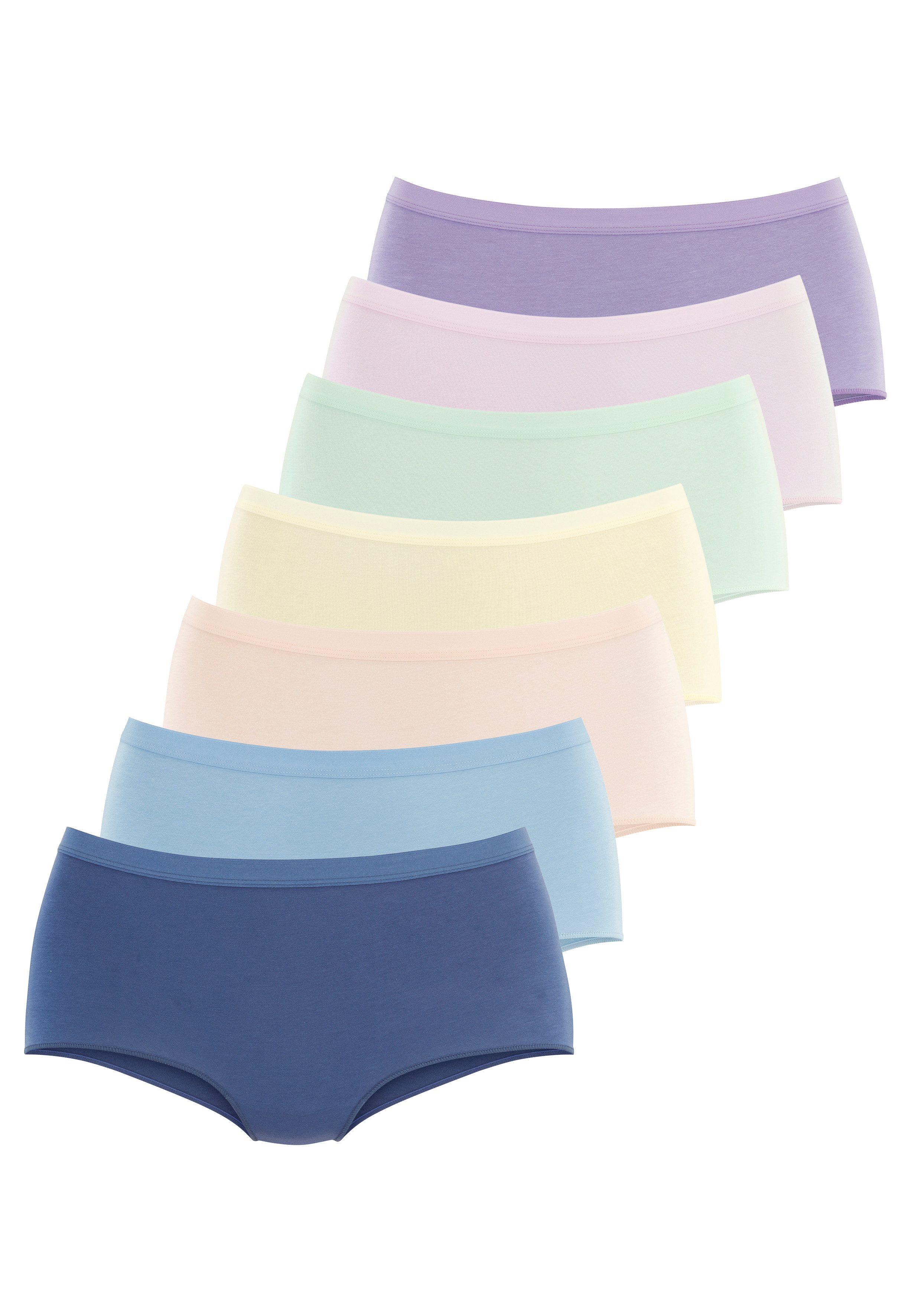 Vivance by Lascana Panty (7er-Pack) in frischen Farben mit weichem Bündchen