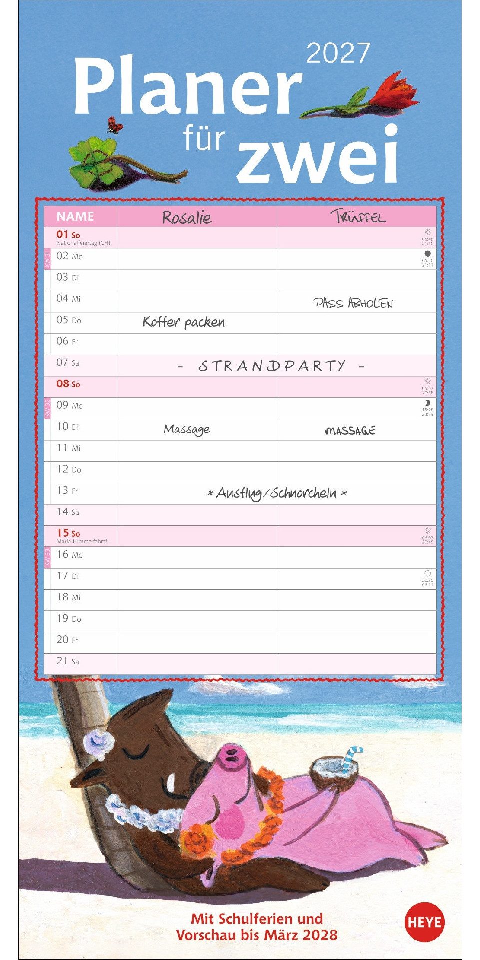 Athesia Kalenderverlag Wandkalender Rosalie & Trüffel Planer für zwei 2027