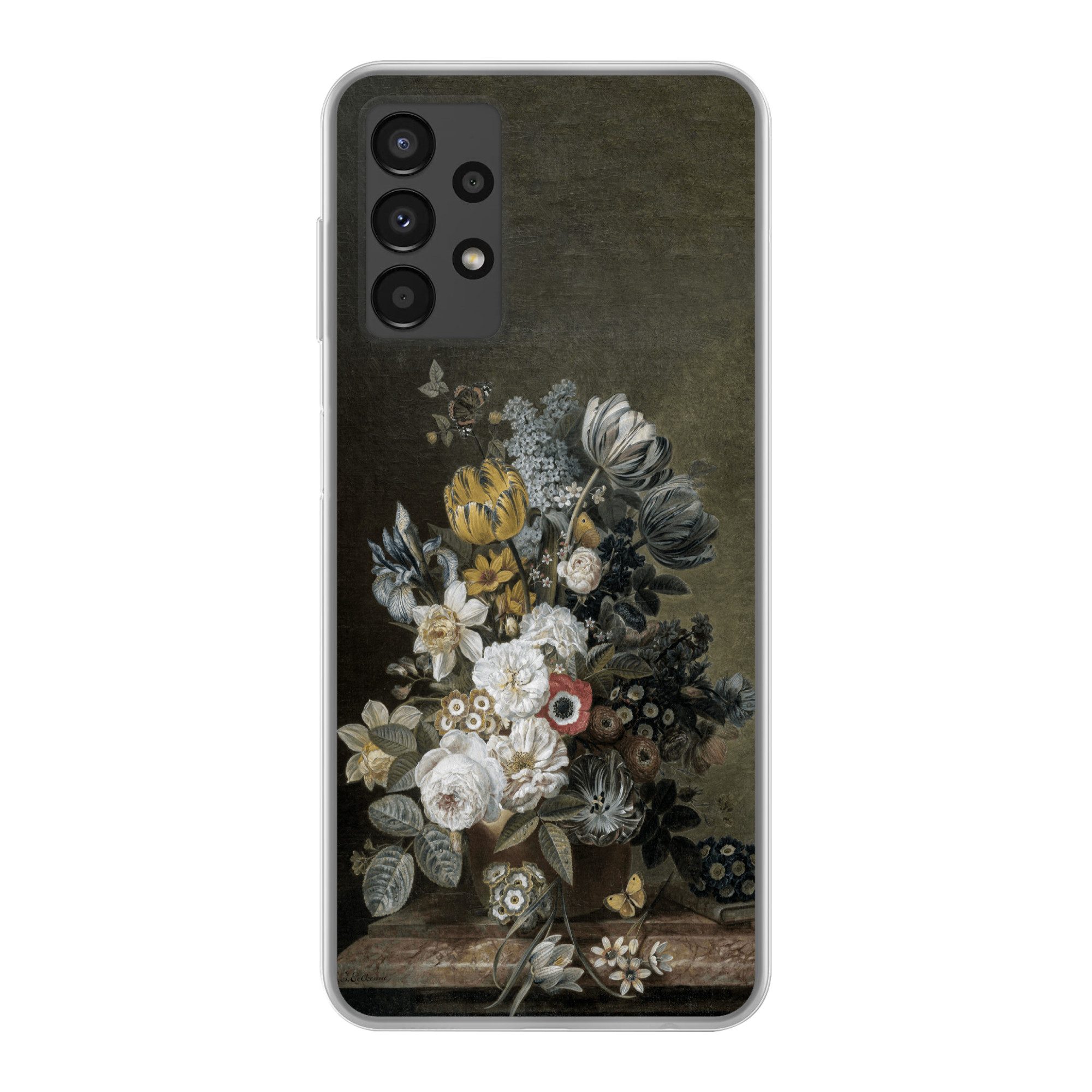 MuchoWow Handyhülle für Samsung Galaxy A13 4G Stilleben mit Blumen - Alte Meister - Malere, Smartphone-Bumper, Print, Handy Schutzhülle Dünn