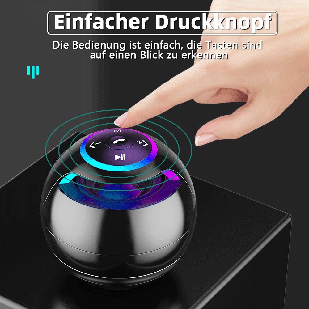 (WLAN Bluetooth-Lautsprecher rosa Subwoofer) (WiFi), Bluetooth-Lautsprecher MDHAND Kompakter