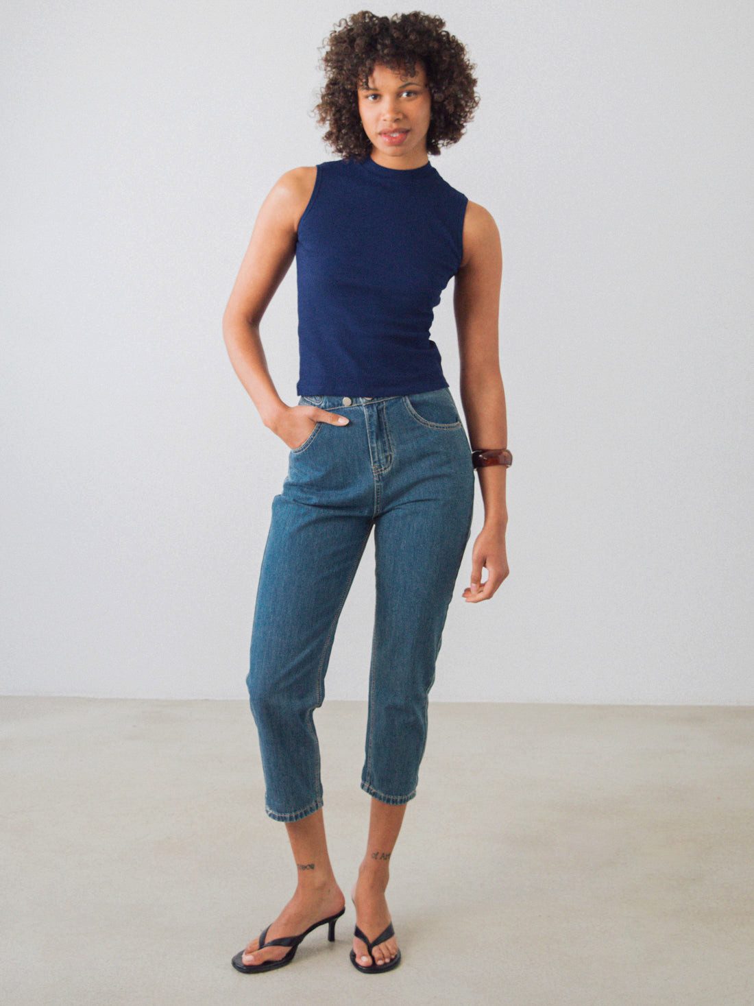 HONEST BASICS Tanktop Mock-Top aus Bio- und recycelter Baumwolle – Bild 2 von 5