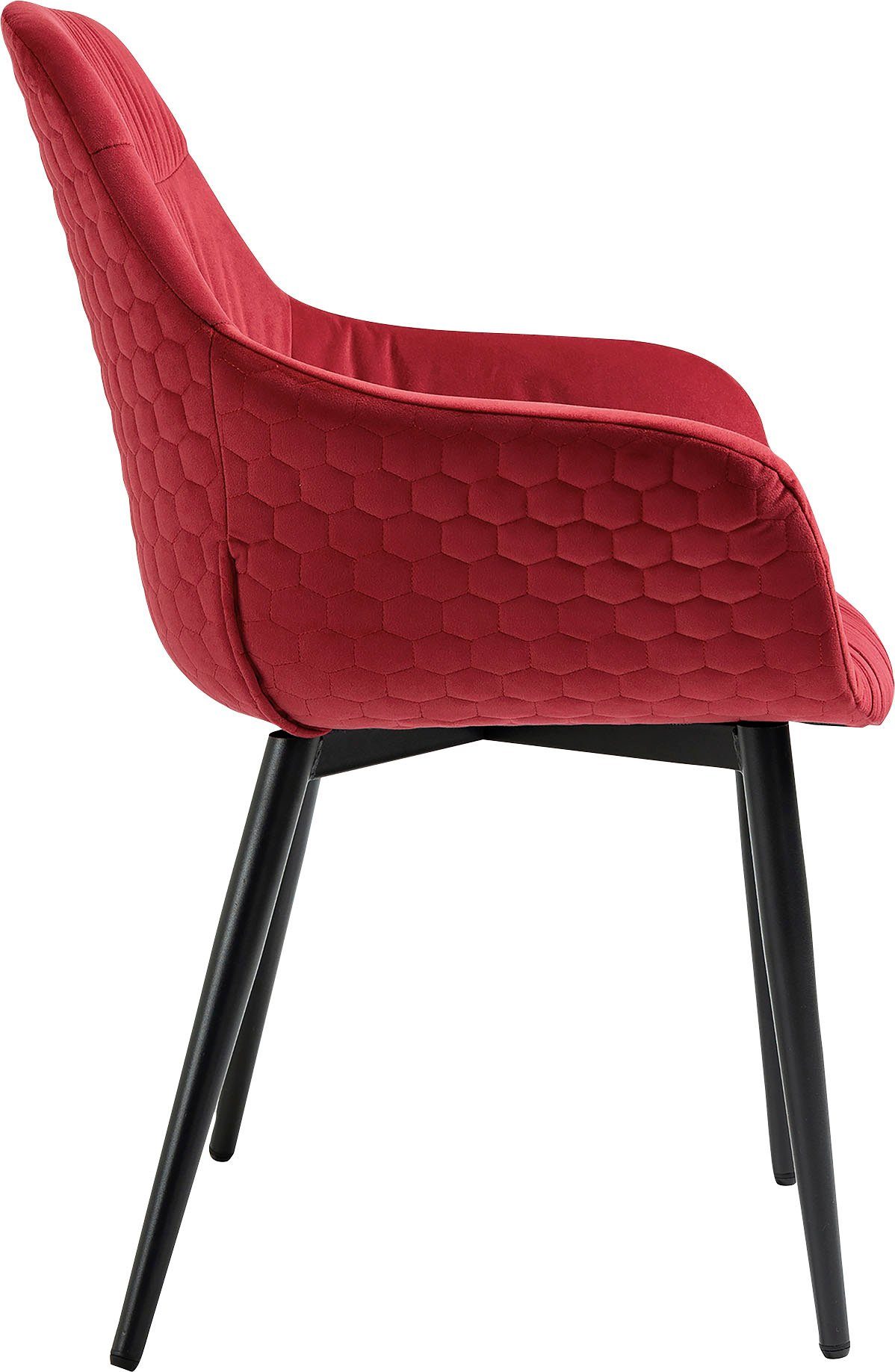SalesFever gesteppt Armlehnstuhl, 2-fach Rot/Schwarz