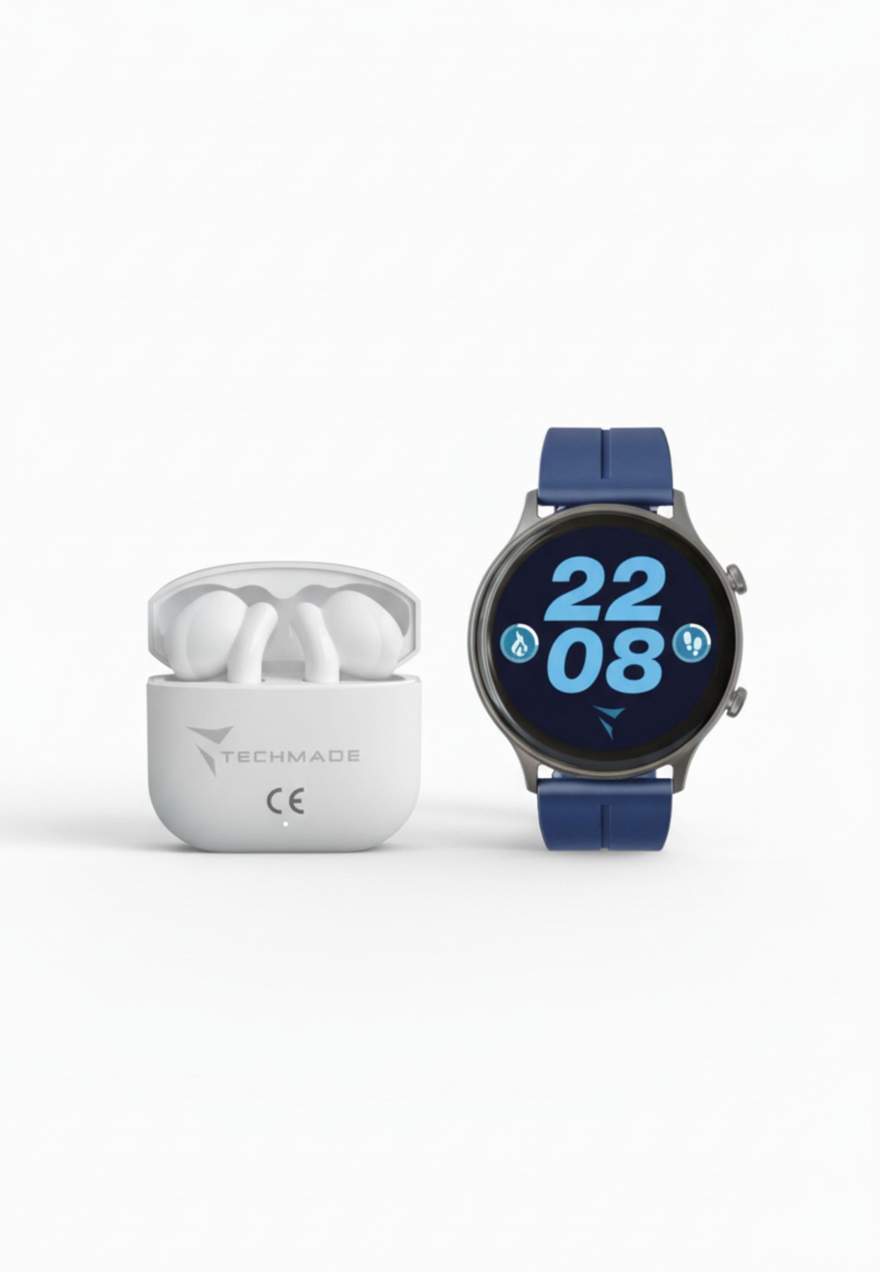 Techmade Dynamic 2 Smartwatch – Bundle mit Kopfhörern Smartwatch Set