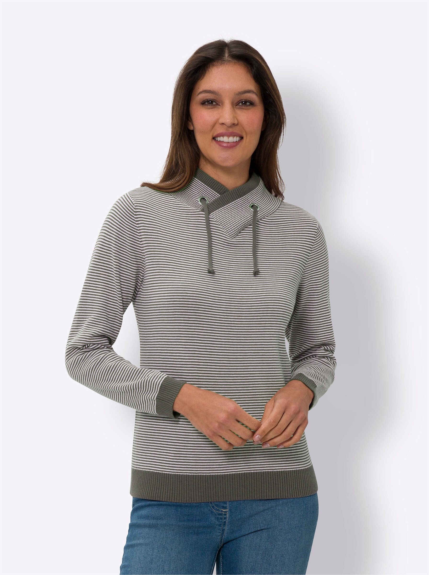 Sieh an! Strickpullover Langarm-Pullover Langarm Jersey günstig online kaufen