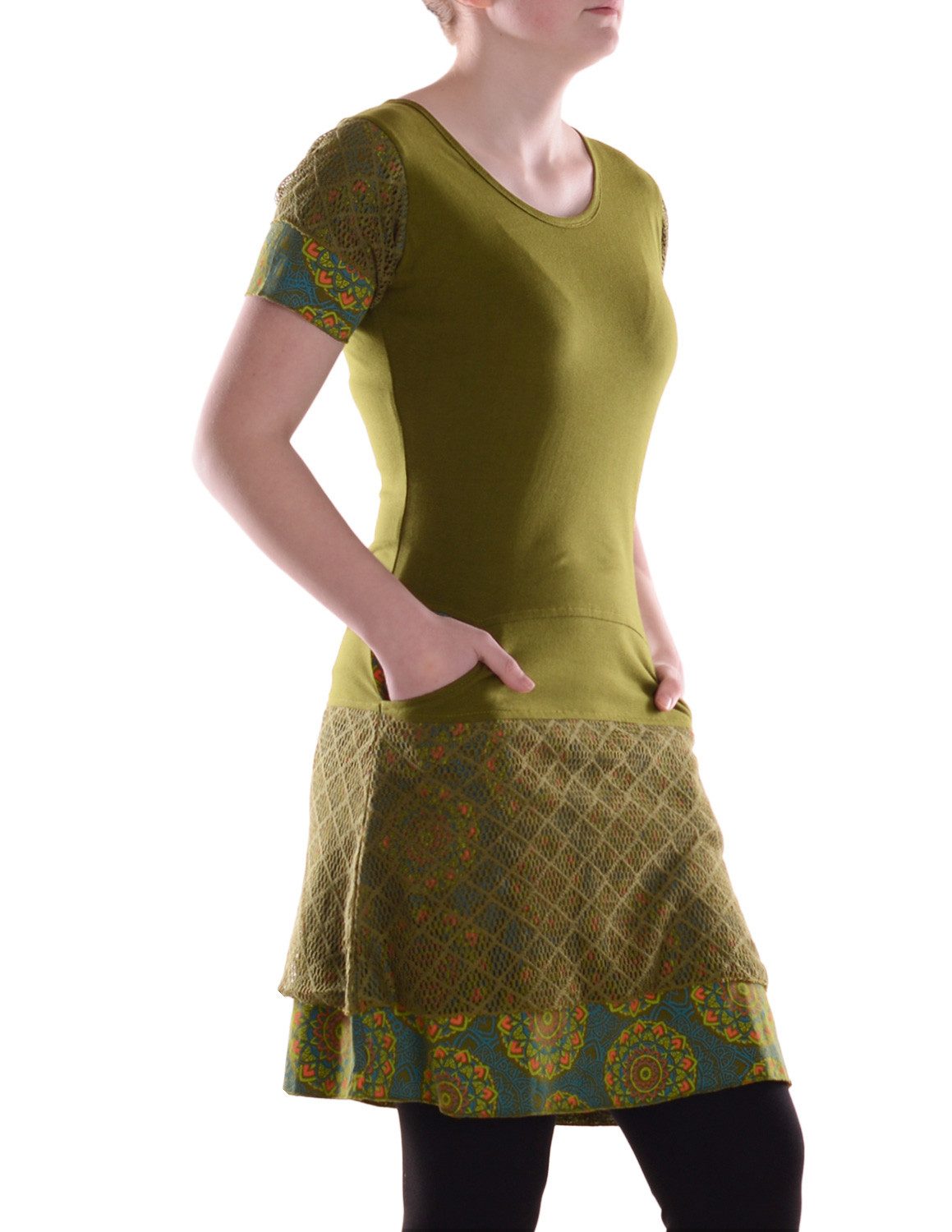 Vishes Sommerkleid Damen Kleid Baumwolle Blumen-Muster günstig online kaufen