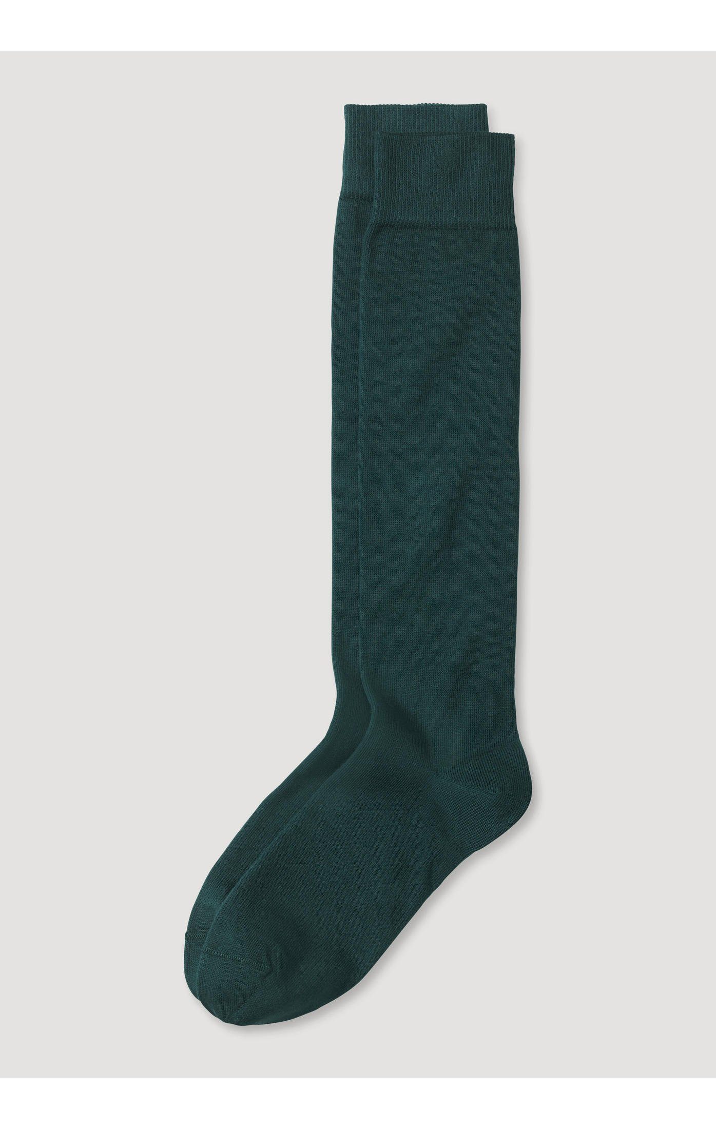 Socken aus (1-Paar) Bio-Baumwolle Hessnatur dunkelgrün