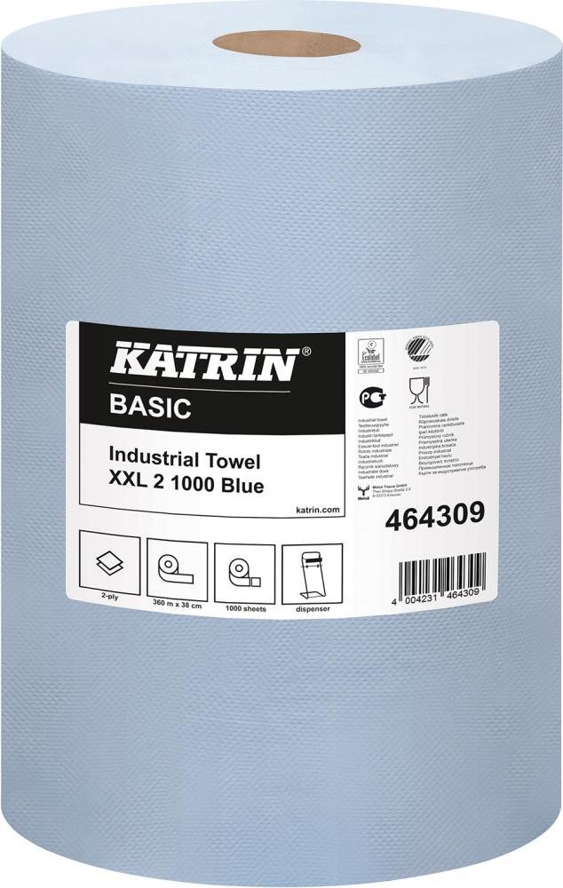 ELC Papierhandtuch K-Rolle blau 2-lagig 38x36cm 1000 Blatt