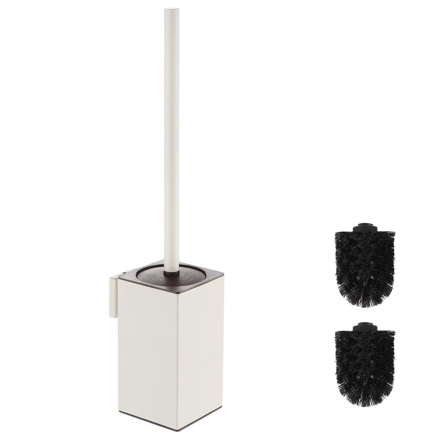 LuxusKollektion WC-Garnitur Klobürste weiß Wandmontage Edelstahl