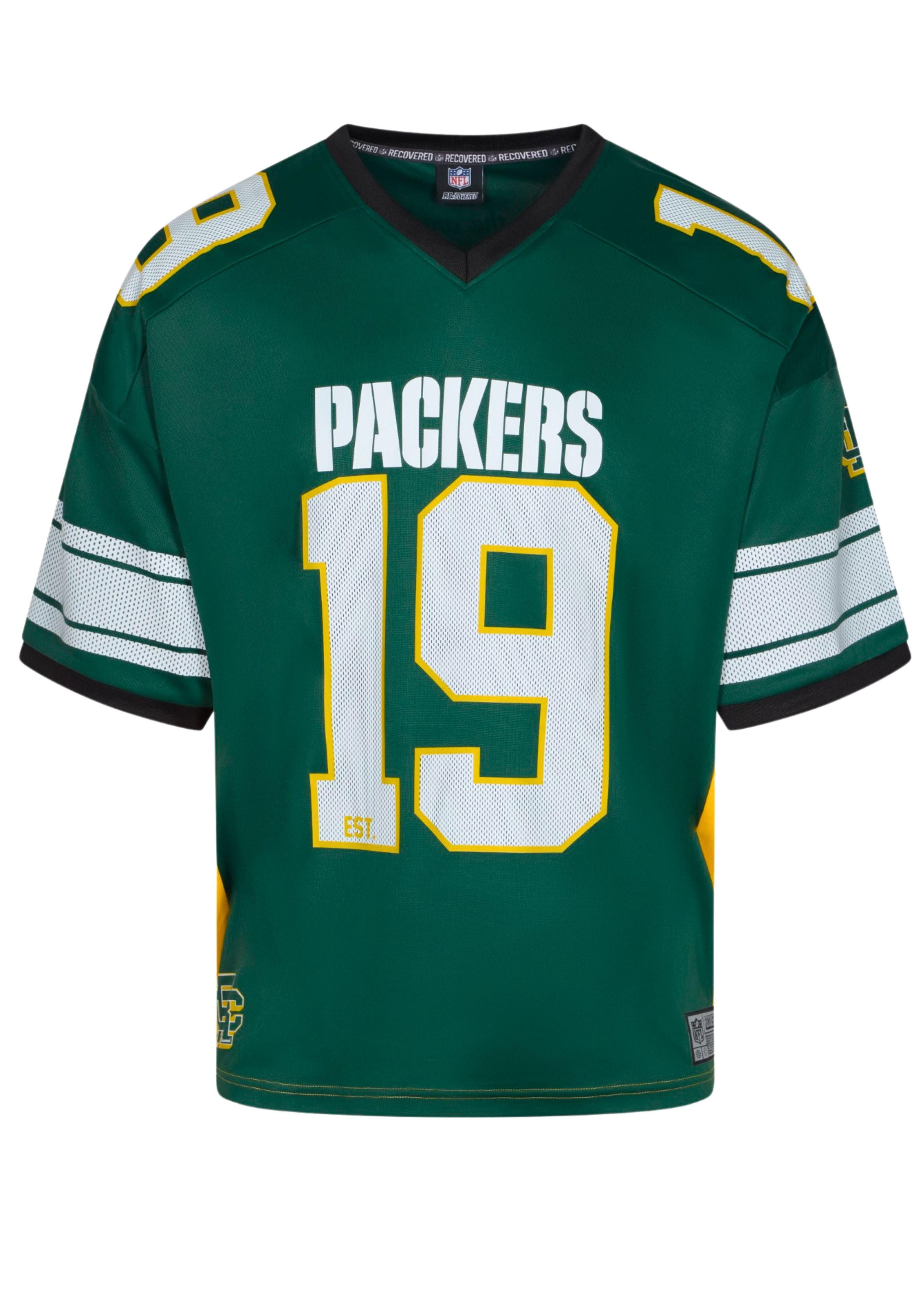 Recovered T-Shirt Green Bay Packers NFL Mesh Oversized Top Jersey Trikot Grün Recovered (1-tlg)