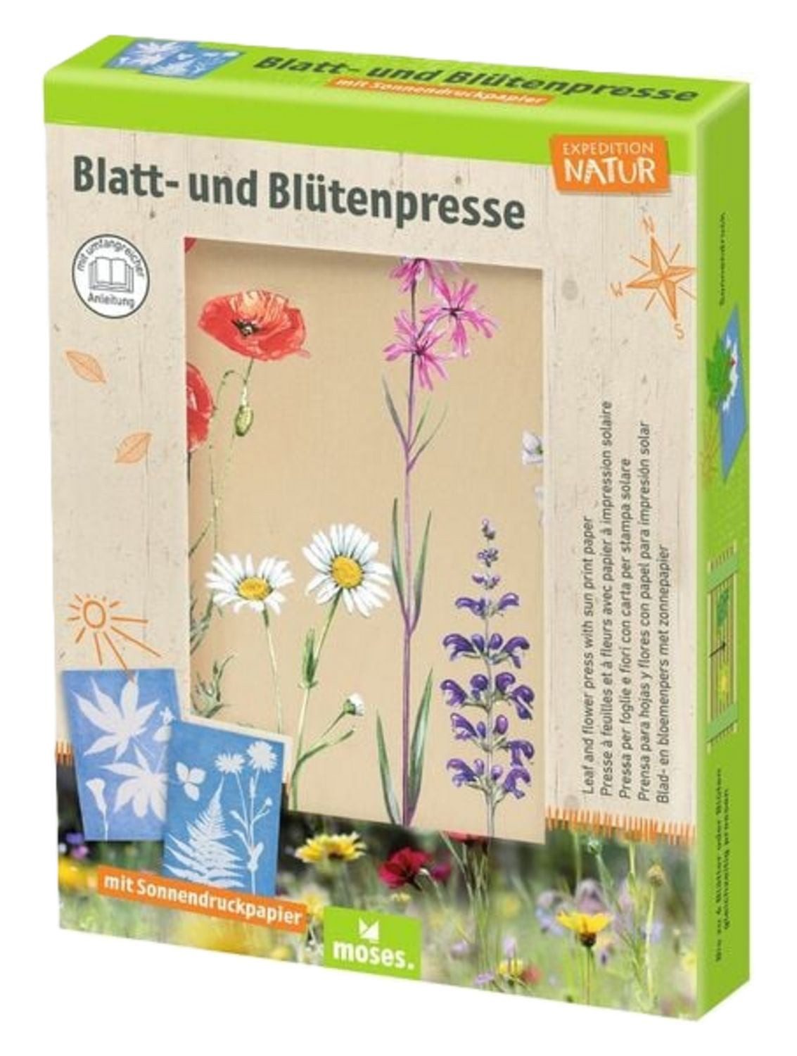 moses Buntstift Expedition Natur Blatt- und Blütenpresse mit Sonnendruckpapier