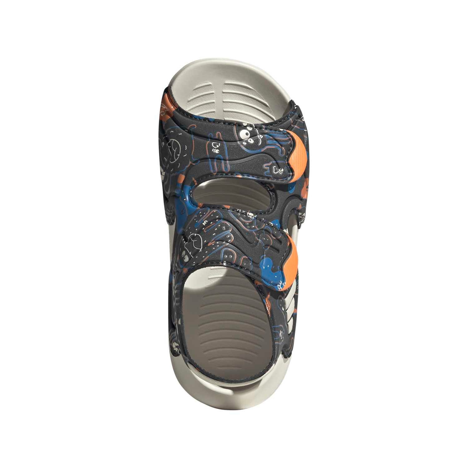adidas Performance Sandale Altaswim 3 (Klettverschluss) dunkelgrau/bunt Kinder Badeschuh