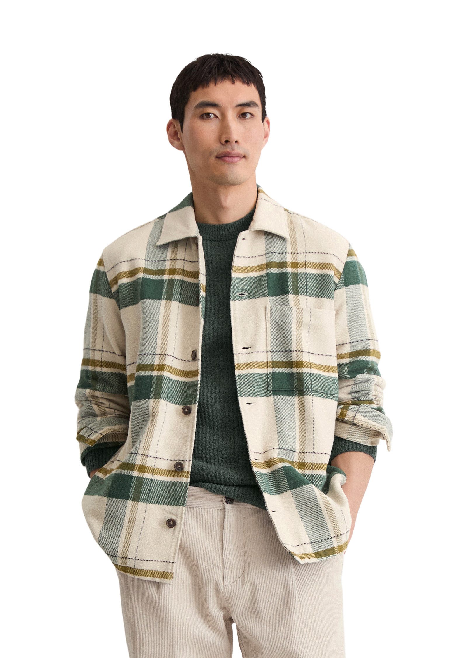 Marc O'Polo Kurzjacke aus weichem Bio-Baumwoll-Flanell günstig online kaufen