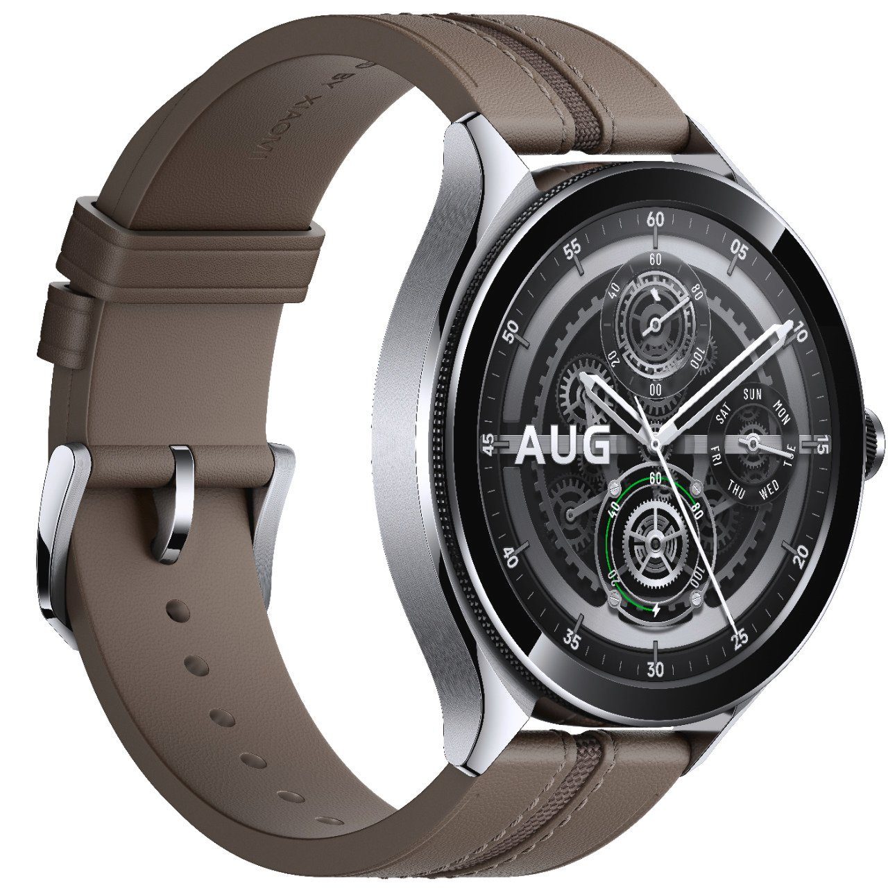 cm mit LTE (1,43 Always-on-AMOLED-Display Edelstahlgehäuse | Braun mit Armband 2 Leder cm/1,43 Smartwatch Pro (3,63 Watch Zoll) - und 4G 3,63 Zoll), Silber Xiaomi LTE-Konnektivität,